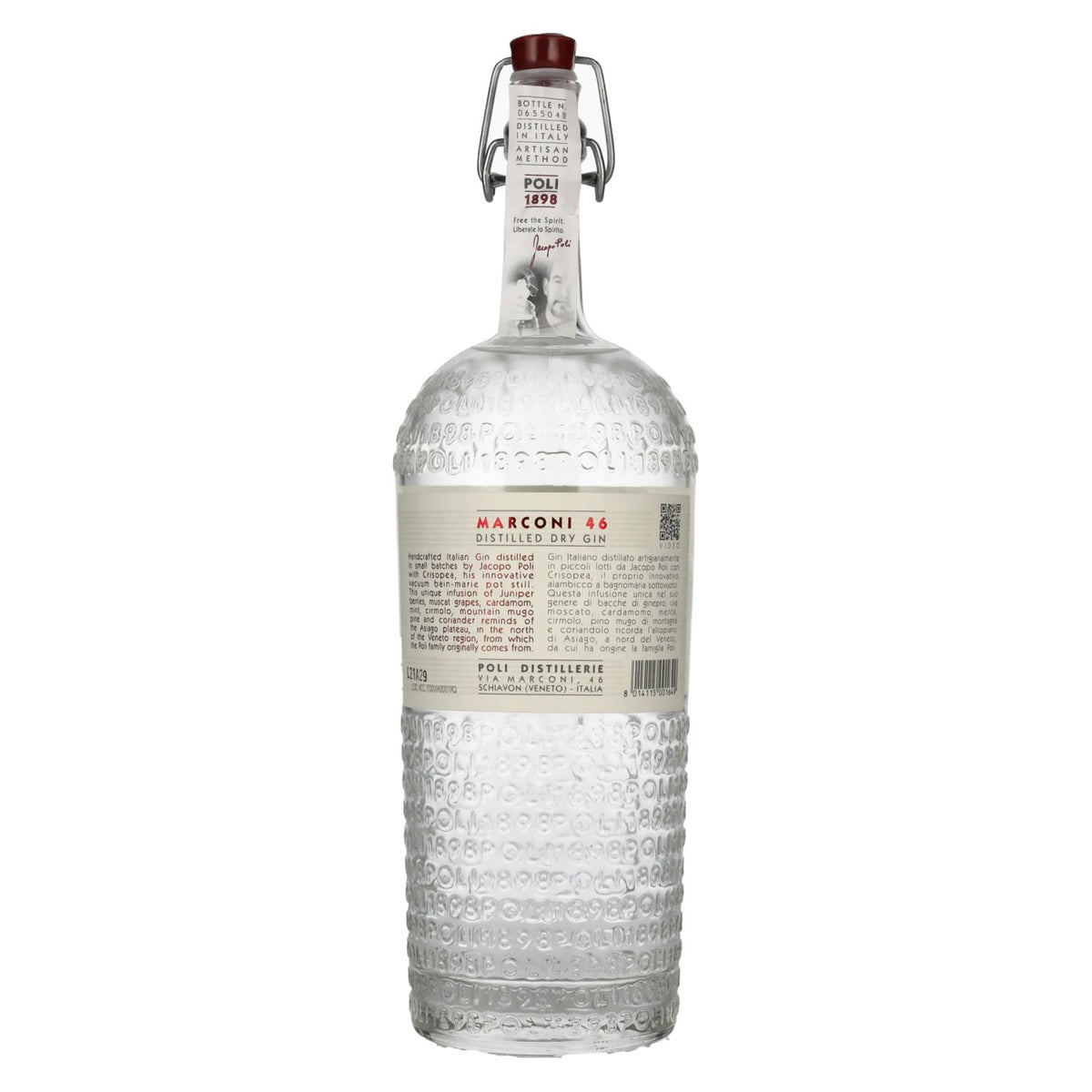 Poli Marconi 46 Gin 46% ABV 0.7l