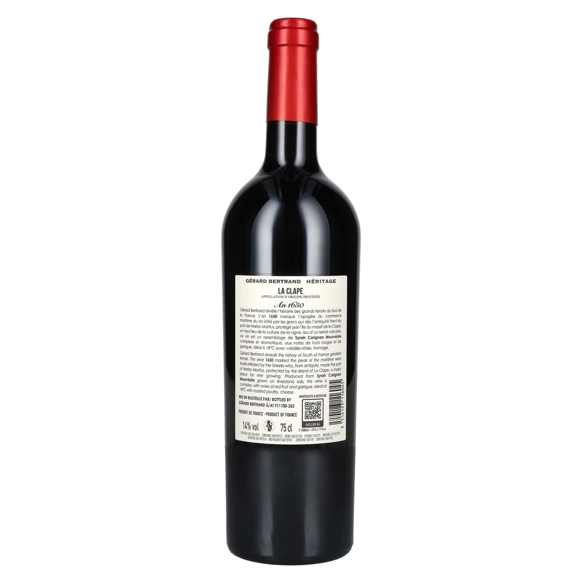Gérard Bertrand LA CLAPE An1650 2024 14% vol. 0,75 l