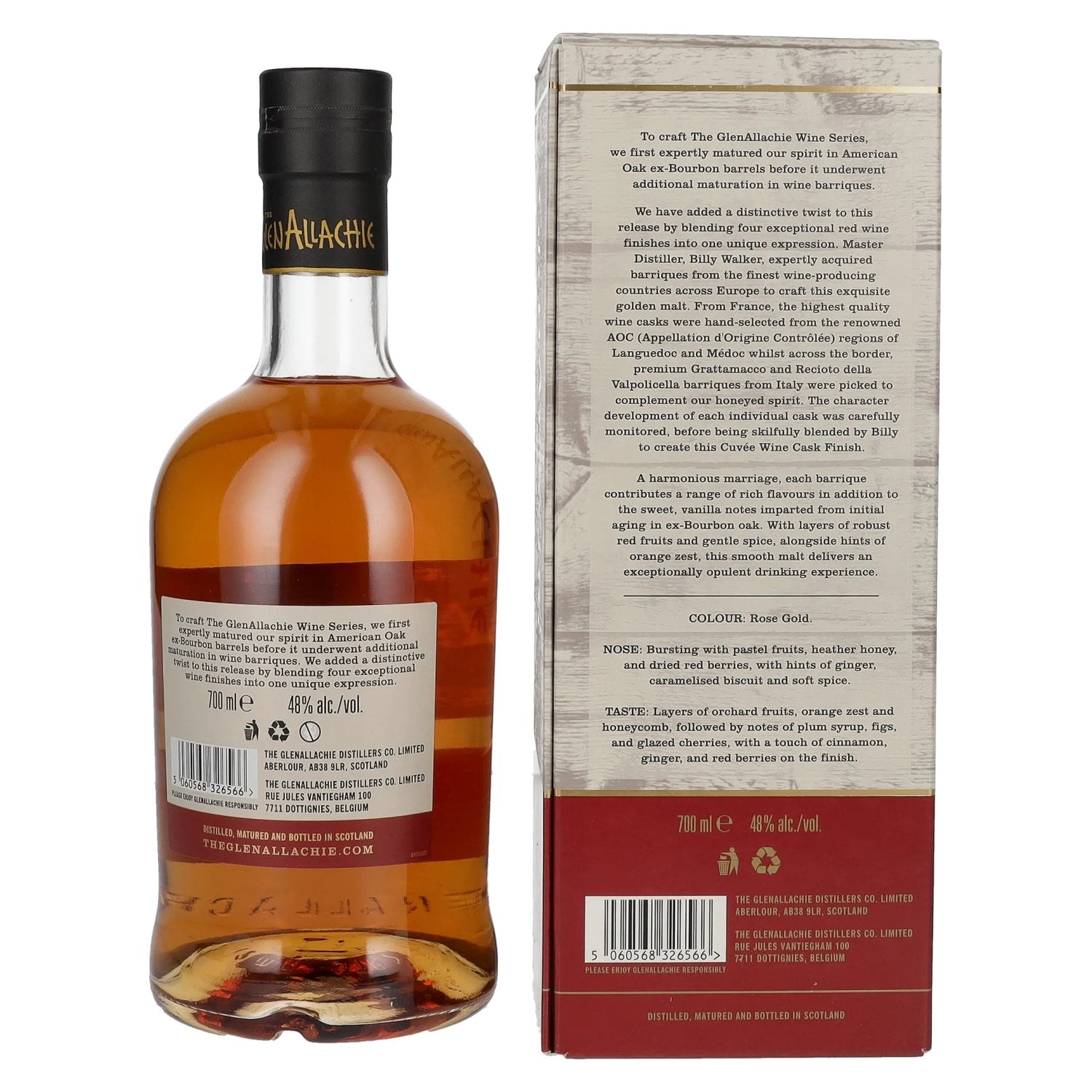 The GlenAllachie 10 Years Old Wine Cuvée Cask Finish 2012 48% Vol. 0,7l in geschenkverpakking