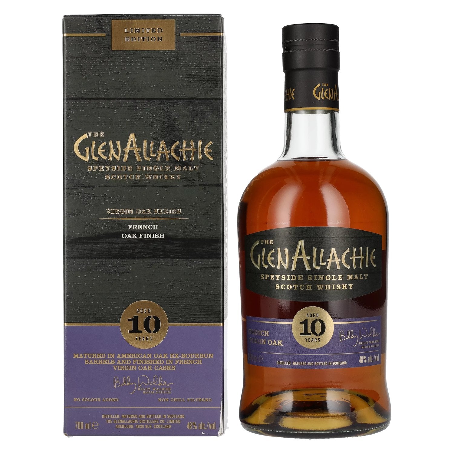 The GlenAllachie 10 Years Old FRENCH VIRGIN OAK FINISH 48% Vol. 0,7l in gift box