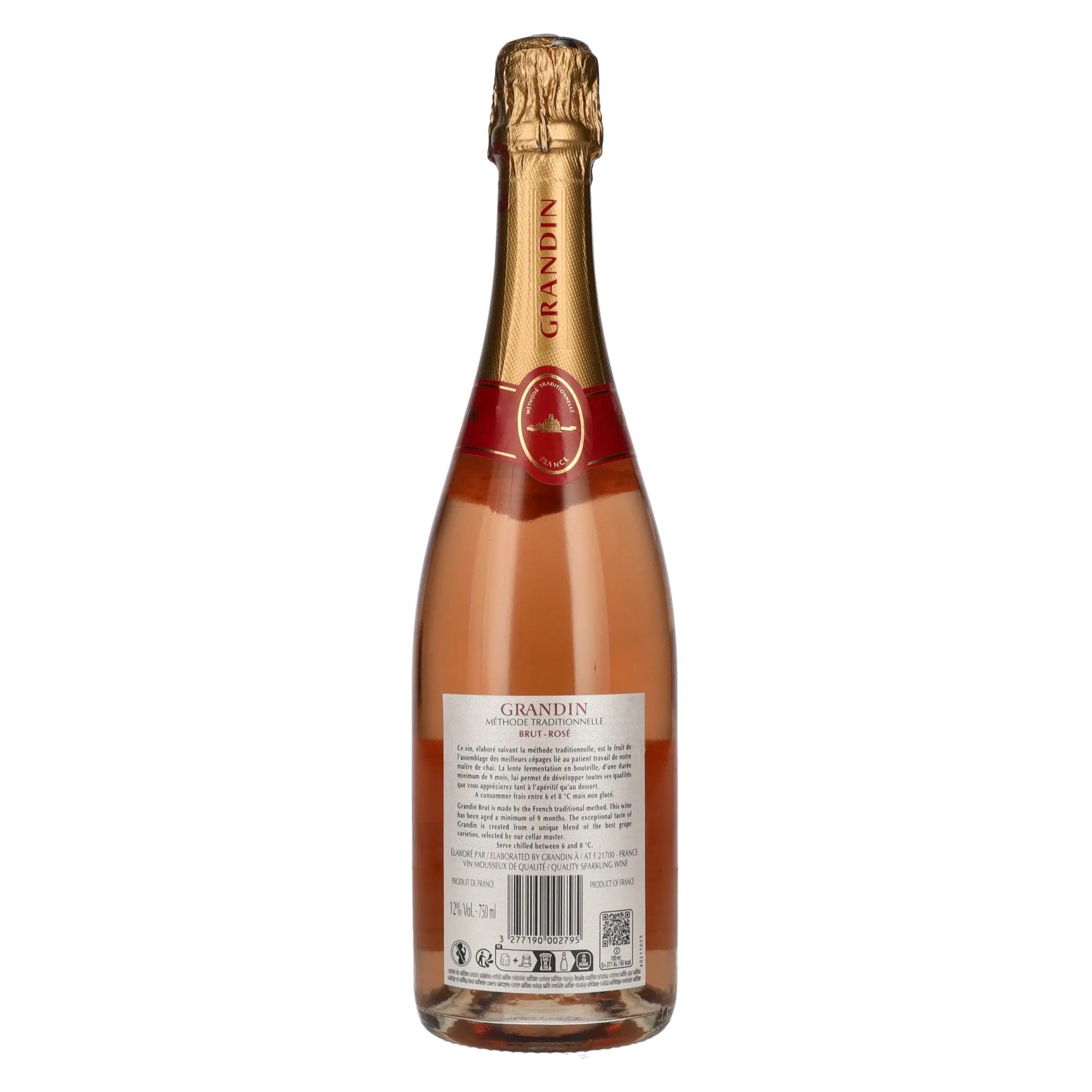 Grandin Brut Rosé Méthode Traditionnelle 12% Vol. 0,75l