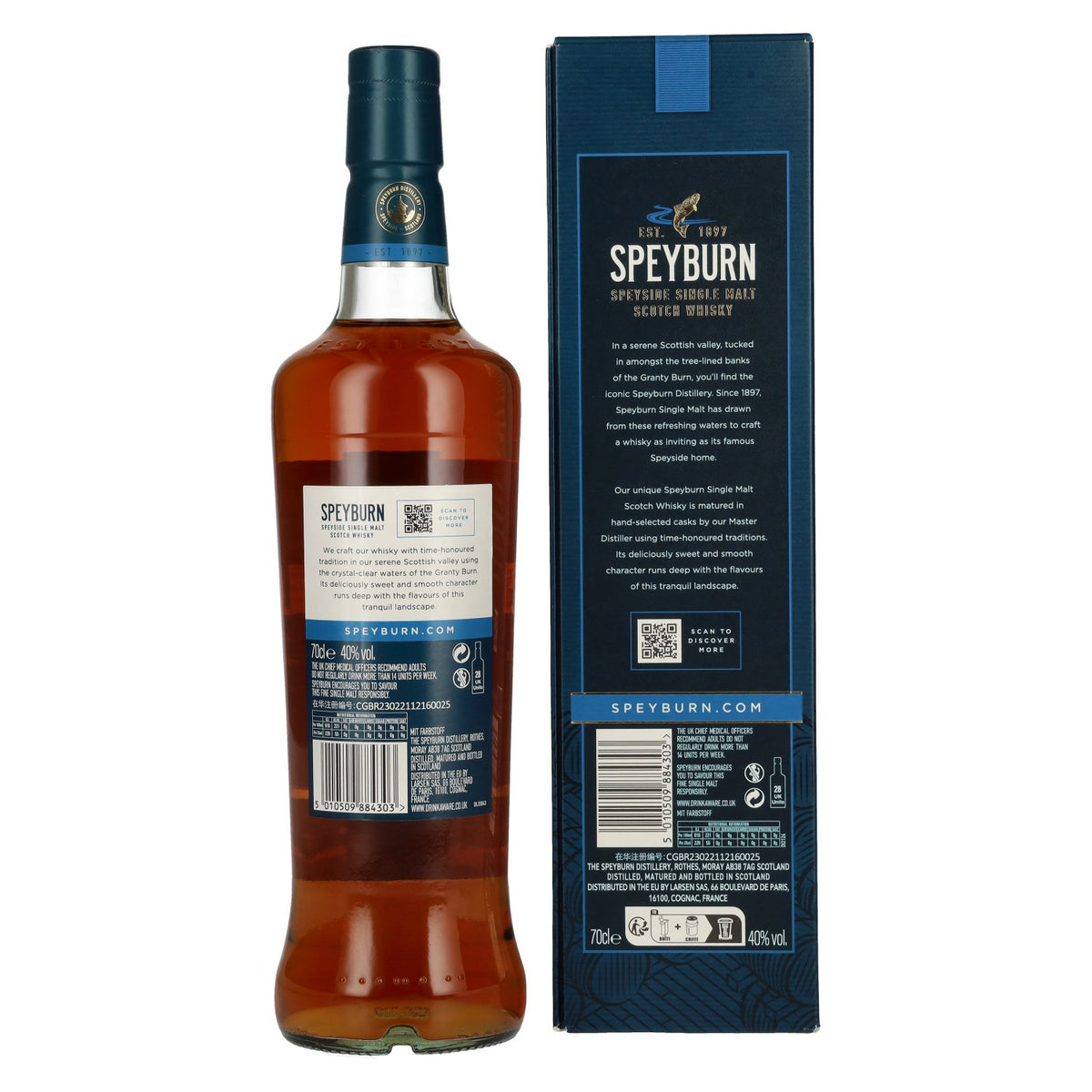 Speyburn 15 Years Old Speyside Single Malt Scotch Whisky 40% Vol. 0,7l in Geschenkbox