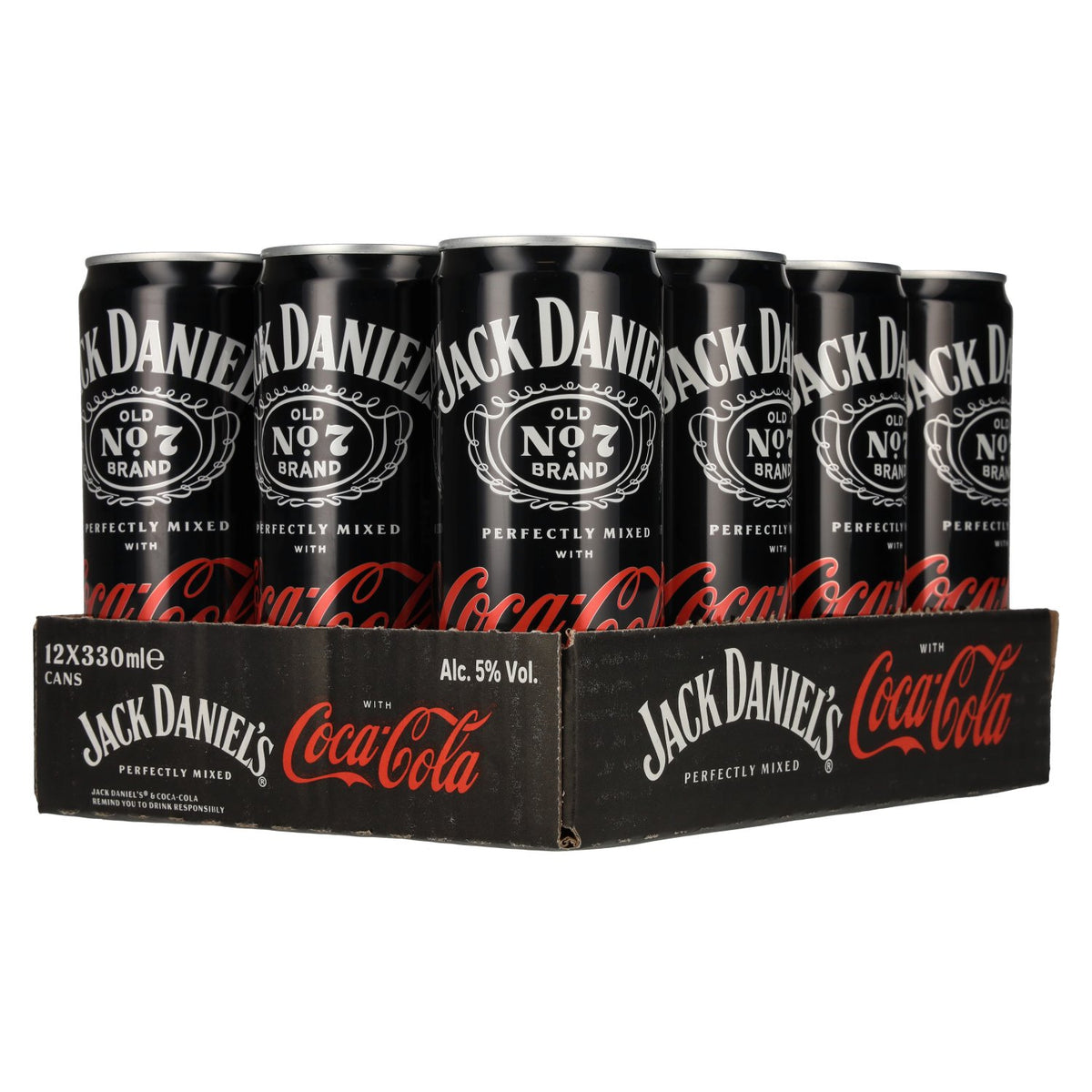 Jack Daniel's No. 7 Whiskey & Coca Cola 5% Vol. 12x0,33l Dosen Pfand