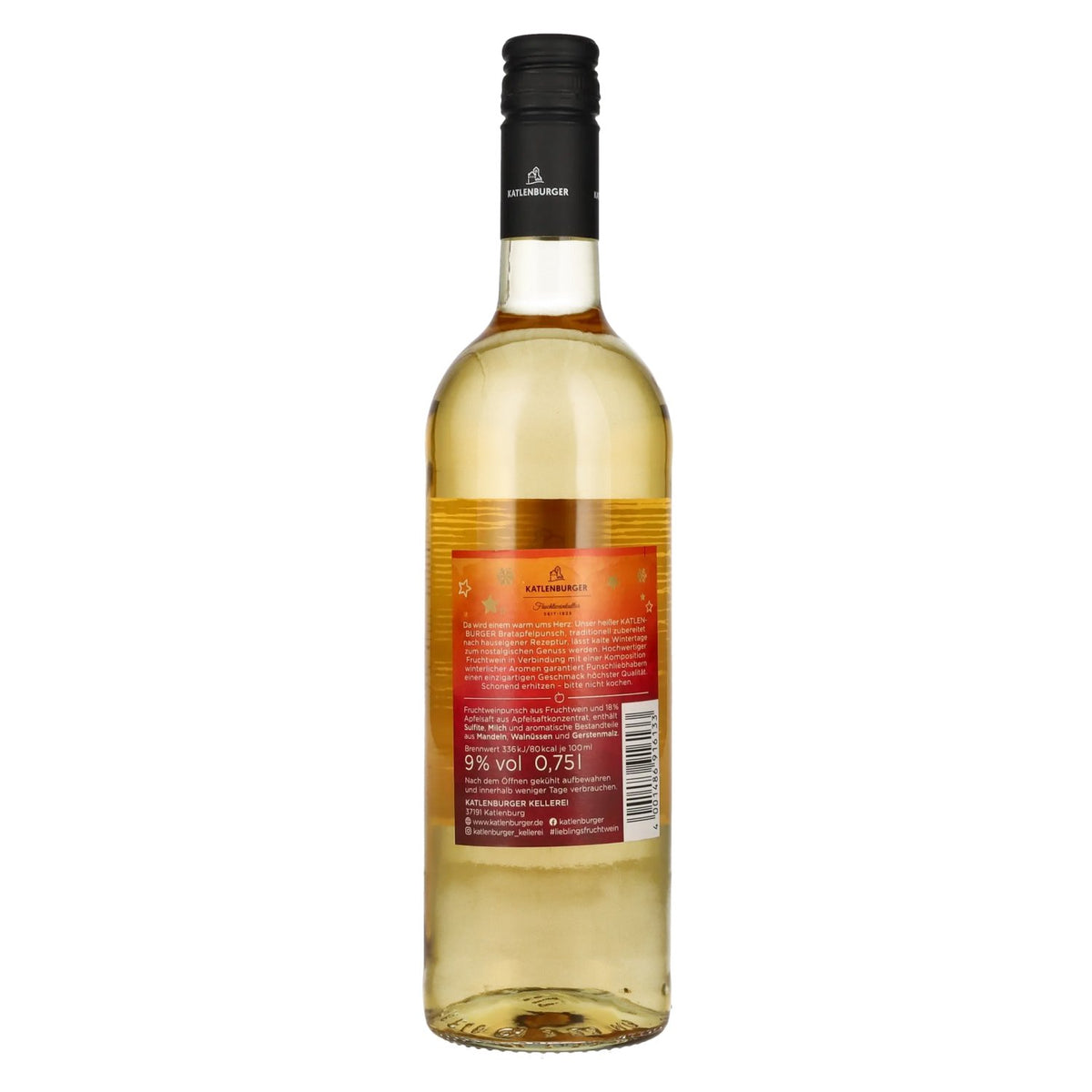 Katlenburger KLASSIKER : punch chaud aux pommes cuites 9 % vol. 0,75 l