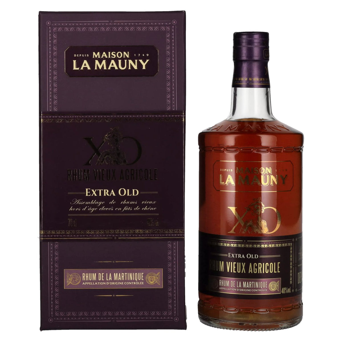 La Mauny XO Rhum Vieux Agricole 40% vol. 0.7 l in a gift box