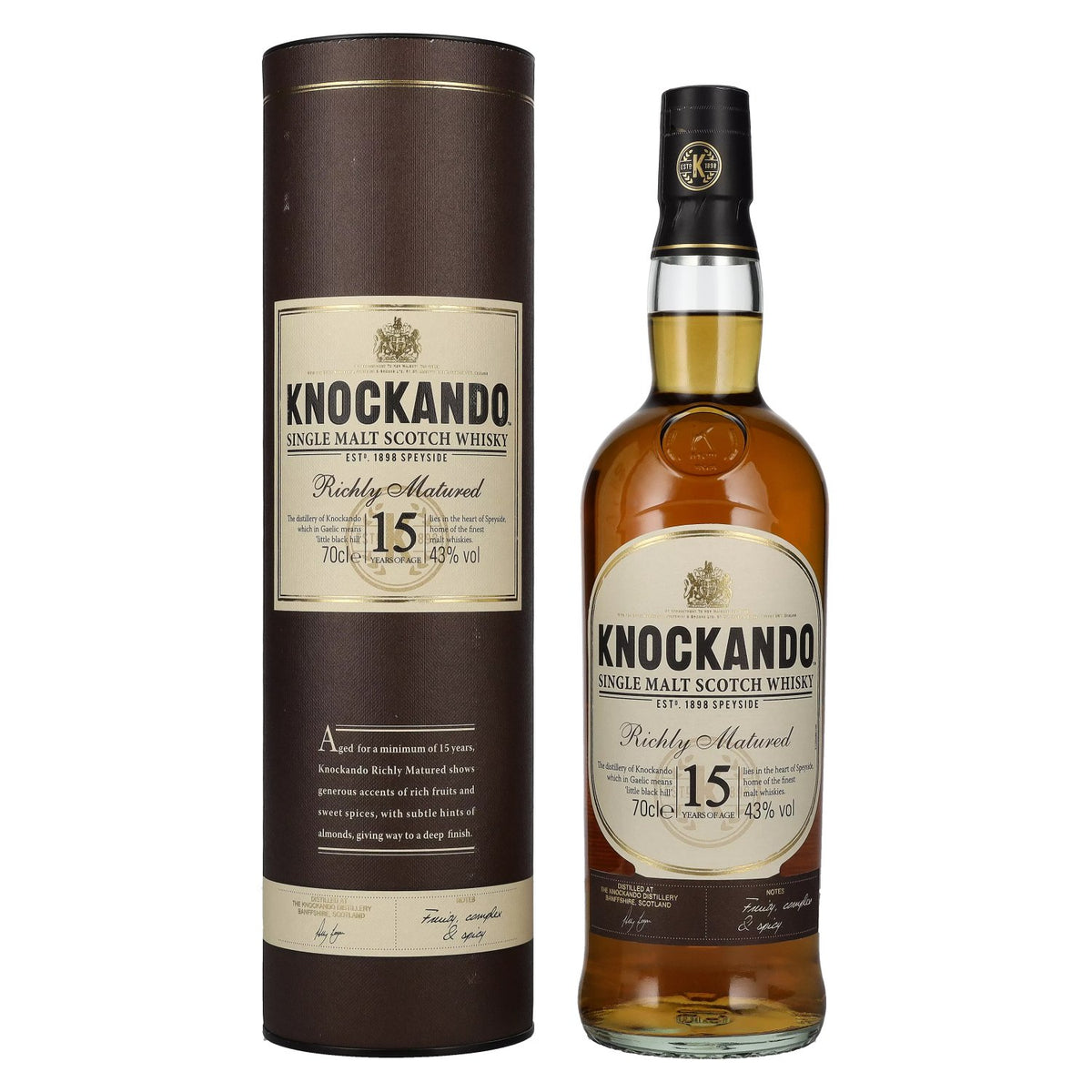 Knockando 15 Years Old Richly Matured 43% Vol. 0,7l in Geschenkbox