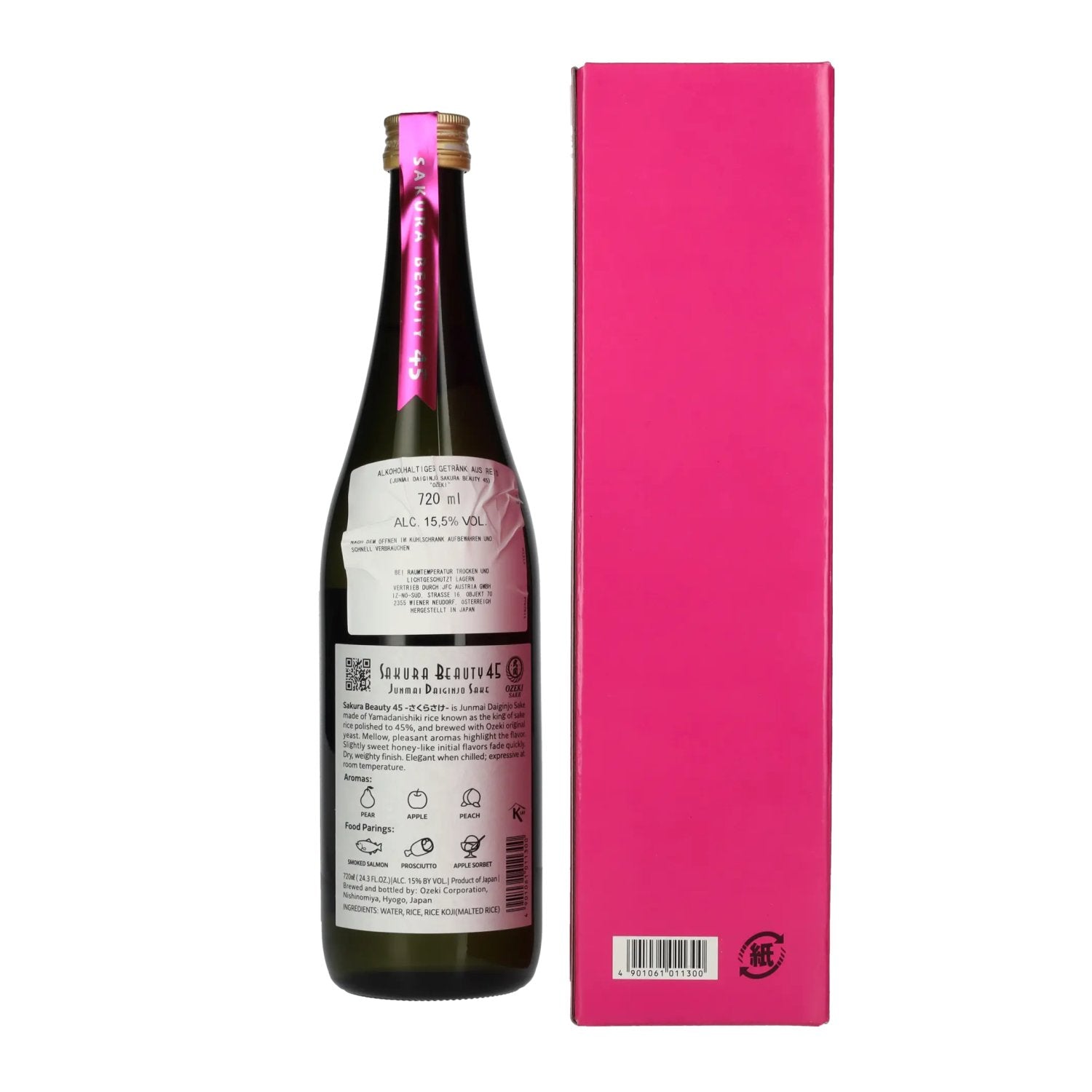 Ozeki Junmai Daiginjo Sakura Beauty 45 15,5% vol. 0,72l en boîte cadeau