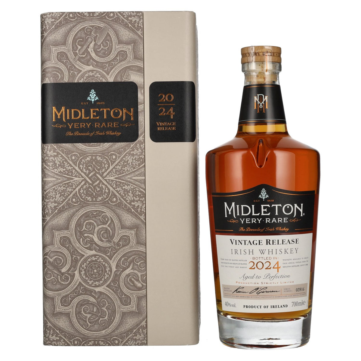 Midleton VERY RARE Irish Whiskey Édition millésimée 2024 40 % vol. 0,7 l dans un coffret en bois