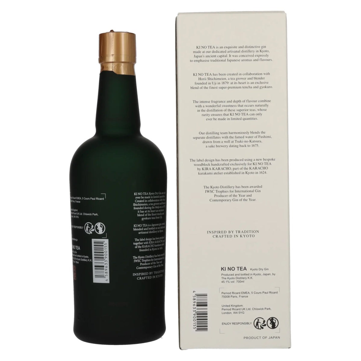 KI NO TEA Kyoto Dry Gin 45,1% Vol. 0,7l in Geschenkbox