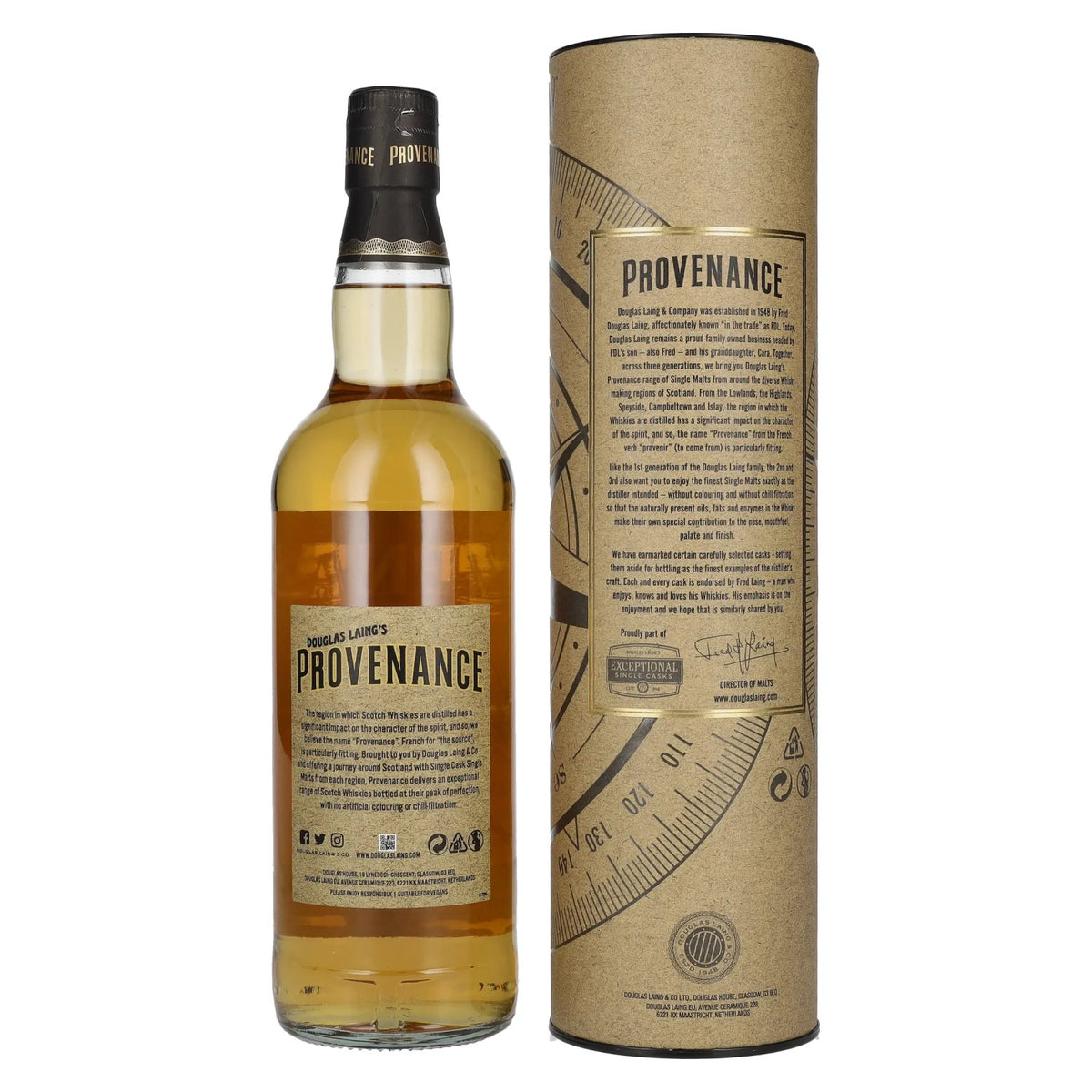 Douglas Laing PROVENANCE Benriach 8 Years Old Single Cask Malt 2014 46% Vol. 0,7l in Geschenkbox