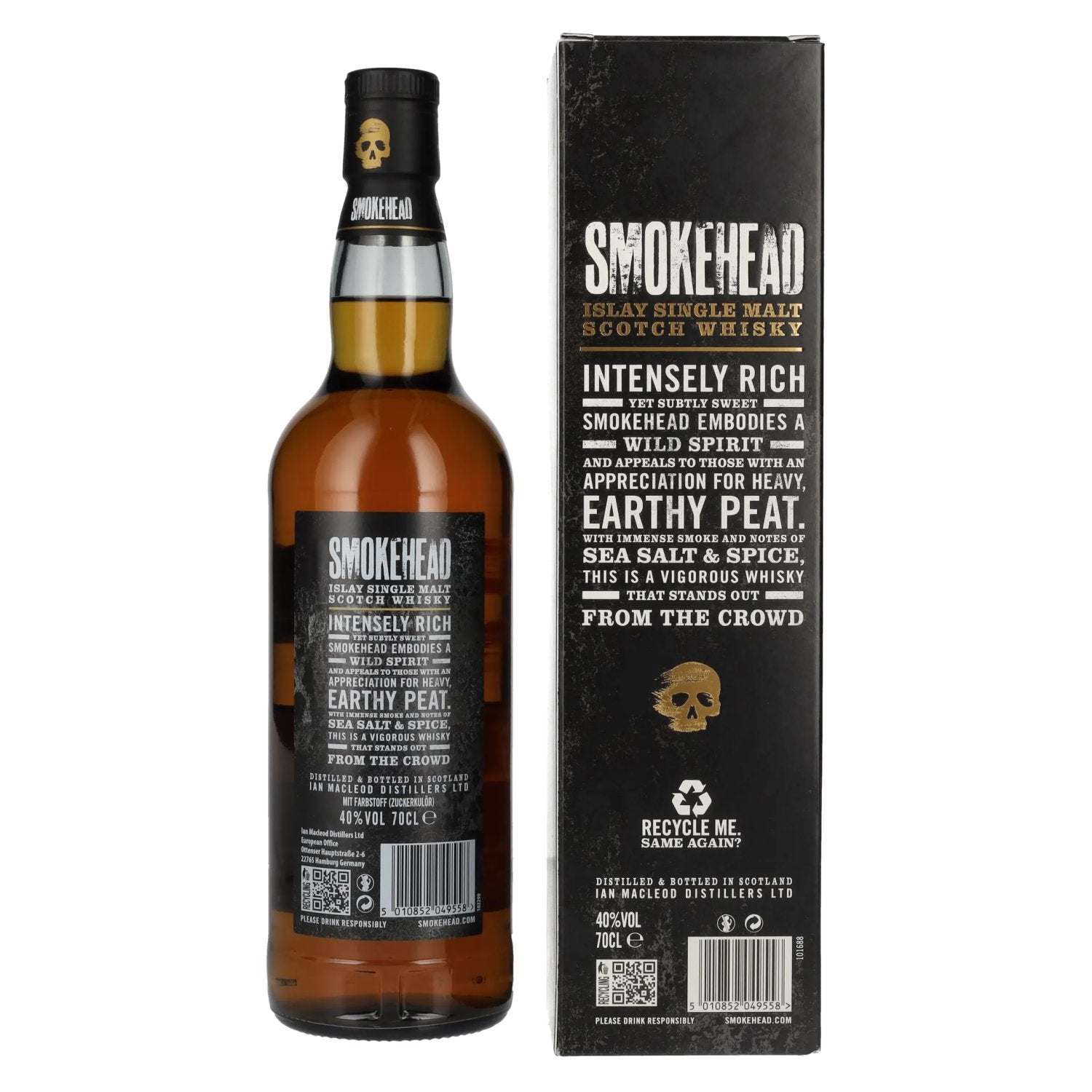 Smokehead Islay Single Malt Scotch Whisky 40% Vol. 0,7l en boîte cadeau