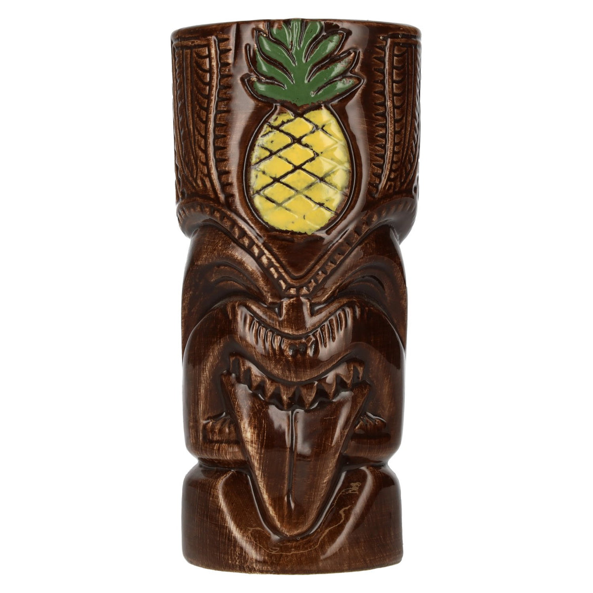 Tiki-beker van keramiek 'Long Tongue Warrior' 0,55 l
