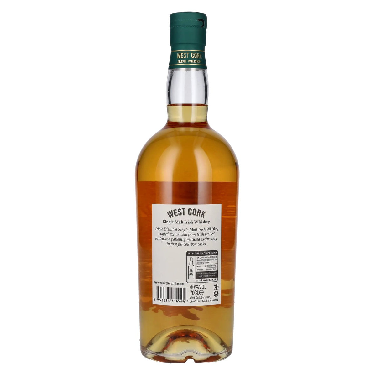 West Cork Irish Whiskey Single Malt 40% ABV 0.7l