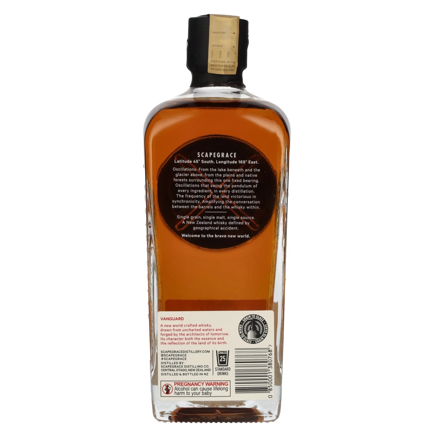 Scapegrace VANGUARD Newzealand Small Batch Single Malt Whisky 46% Vol. 0,7l