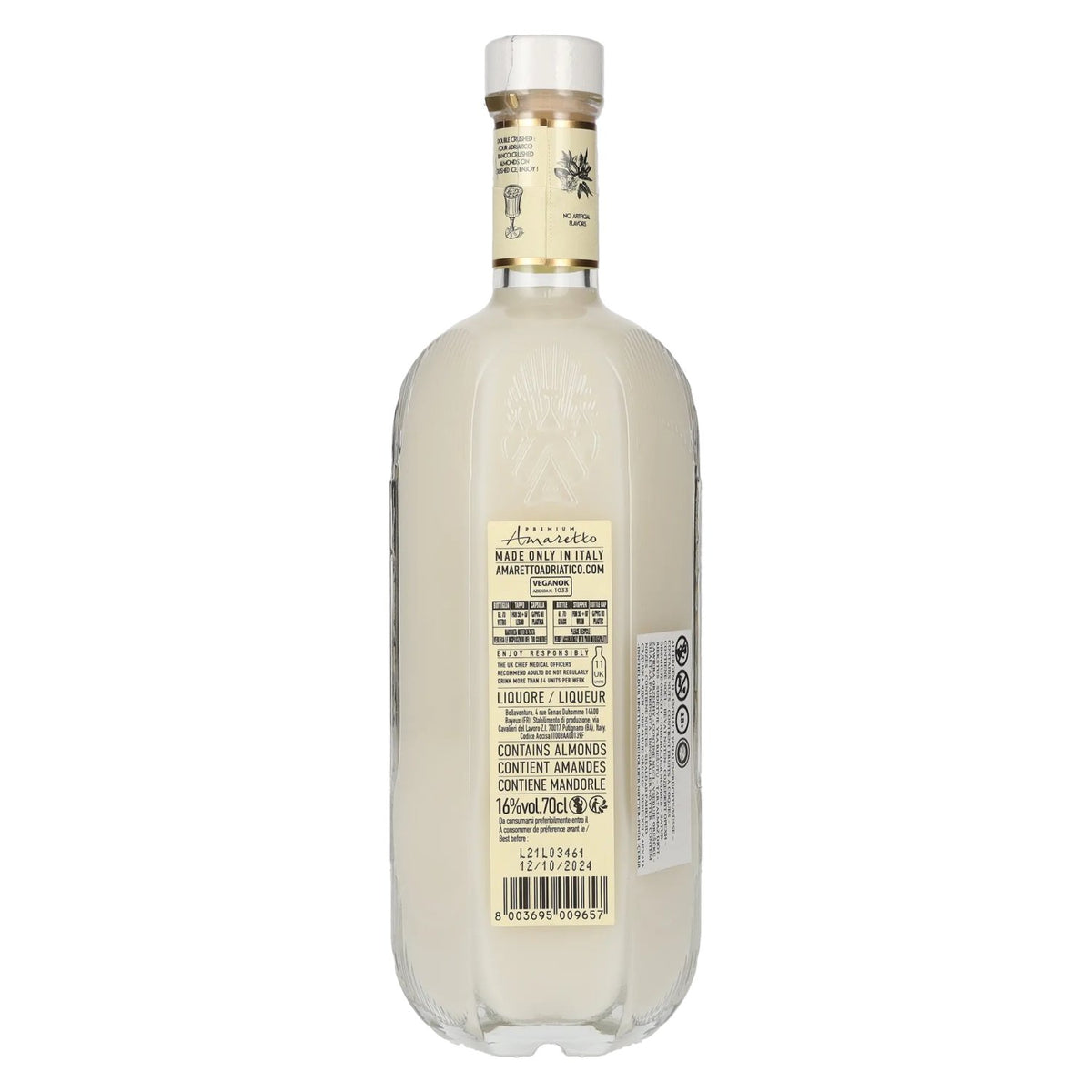 Adriatico Bianco Amaretto gemalen amandelen 16% Vol. 0,7l