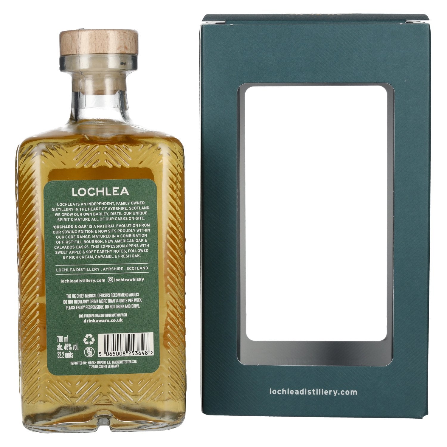Lochlea ORCHARD &amp; OAK Single Estate Single Malt Scotch Whisky 46% Vol. 0,7l in geschenkverpakking