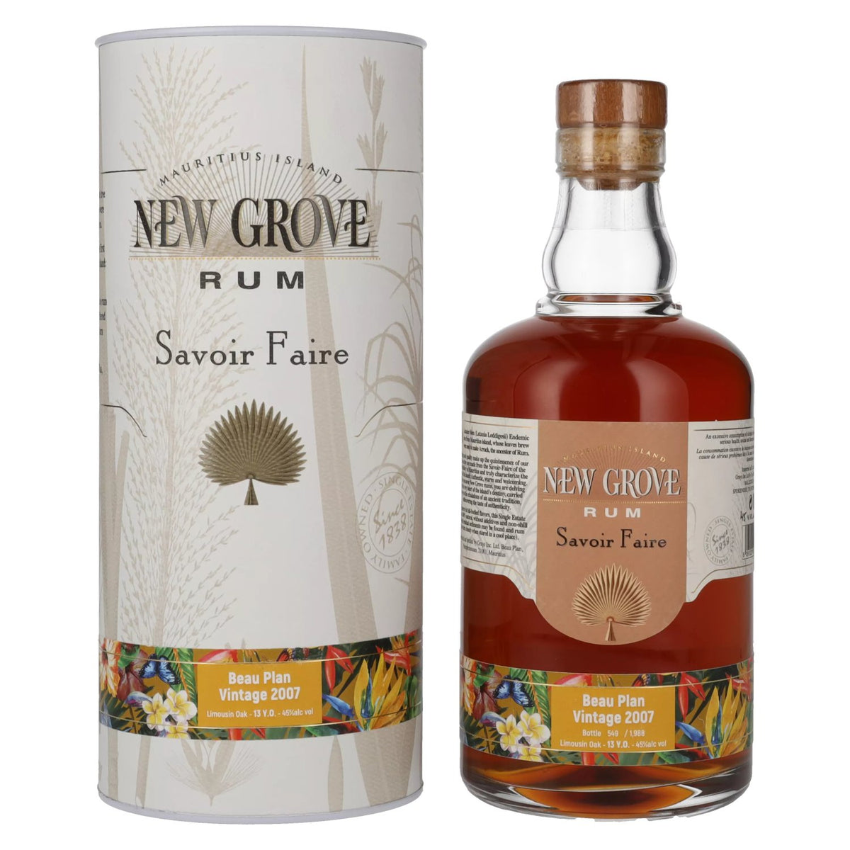 New Grove SAVOIR FAIRE Beau Plan Vintage 13 ans d'âge 2007 45 % vol. 0,7 l dans un coffret cadeau