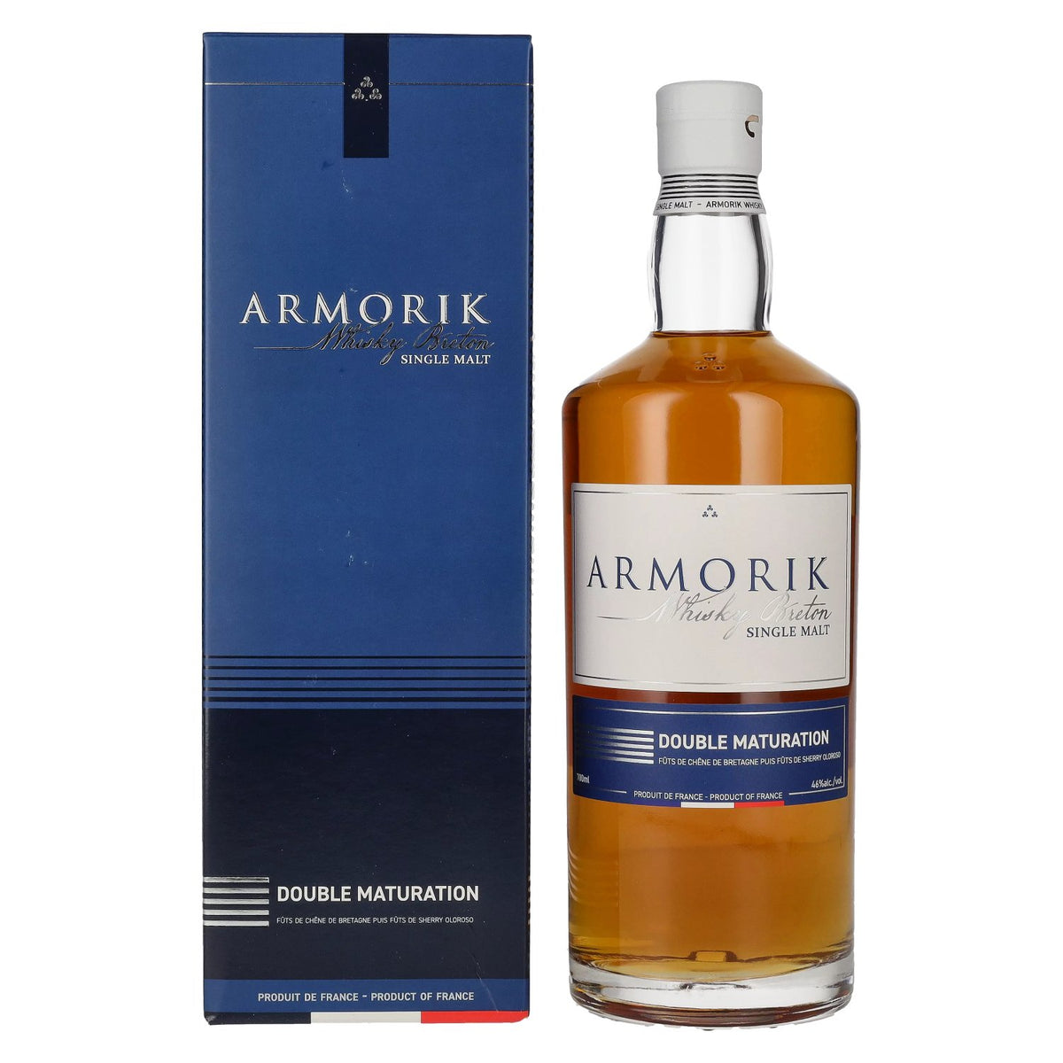 Armorik DOUBLE MATURATION Whisky Breton Single Malt 46% Vol. 0,7l en boîte cadeau
