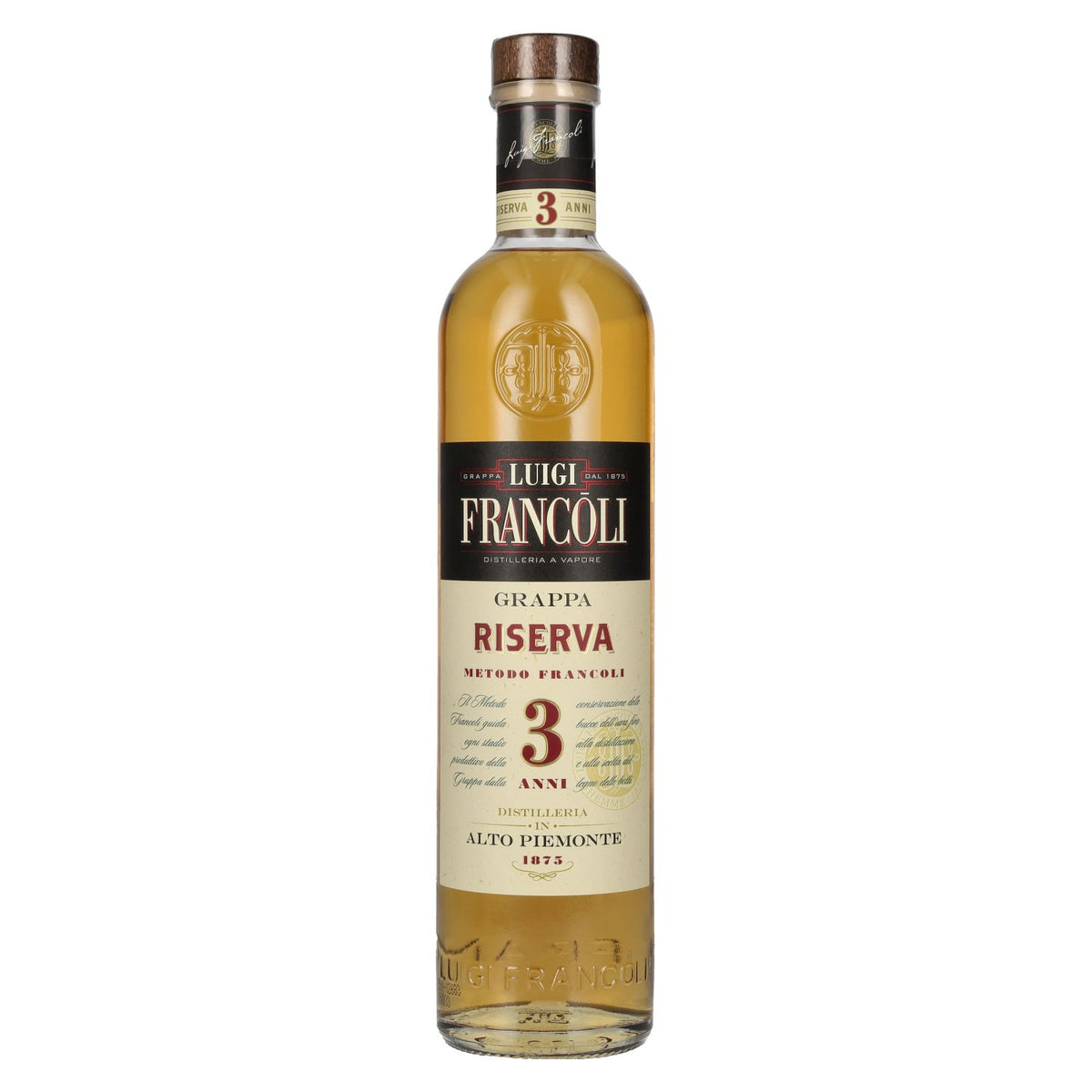 Luigi Francoli 3 Anni RISERVA Grappa del Piemonte 41,5% Vol. 0,7l