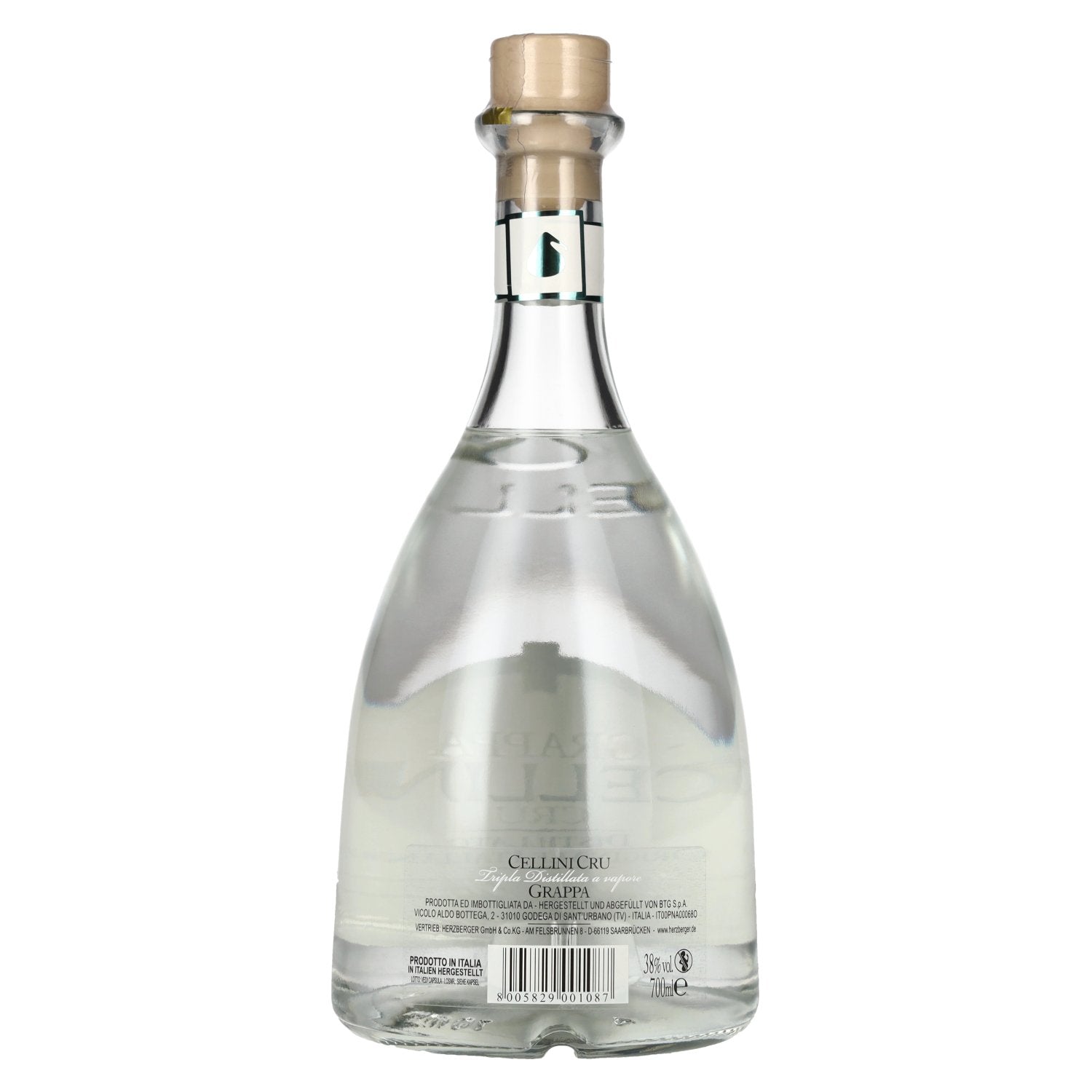 Cellini Grappa Cru Bianca 38% Vol. 0,7l