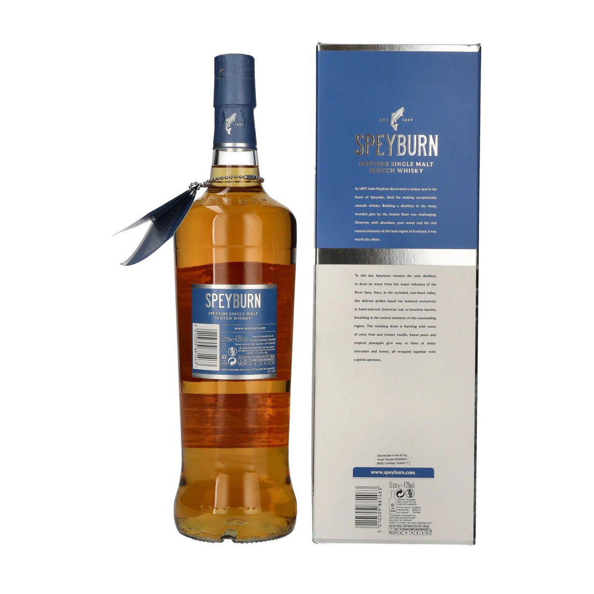 Speyburn 16 ans d'âge, single malt du Speyside, EXCLUSIVITÉ VOYAGE, 43 % vol., 1 l, dans un coffret cadeau