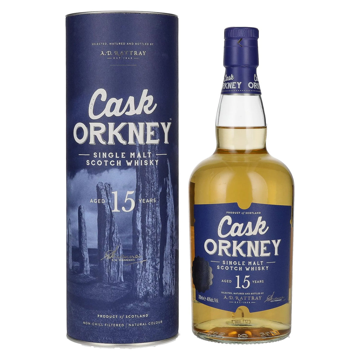 A.D. Rattray Cask Orkney 15 Years Old Single Malt 46% Vol. 0,7l in geschenkverpakking