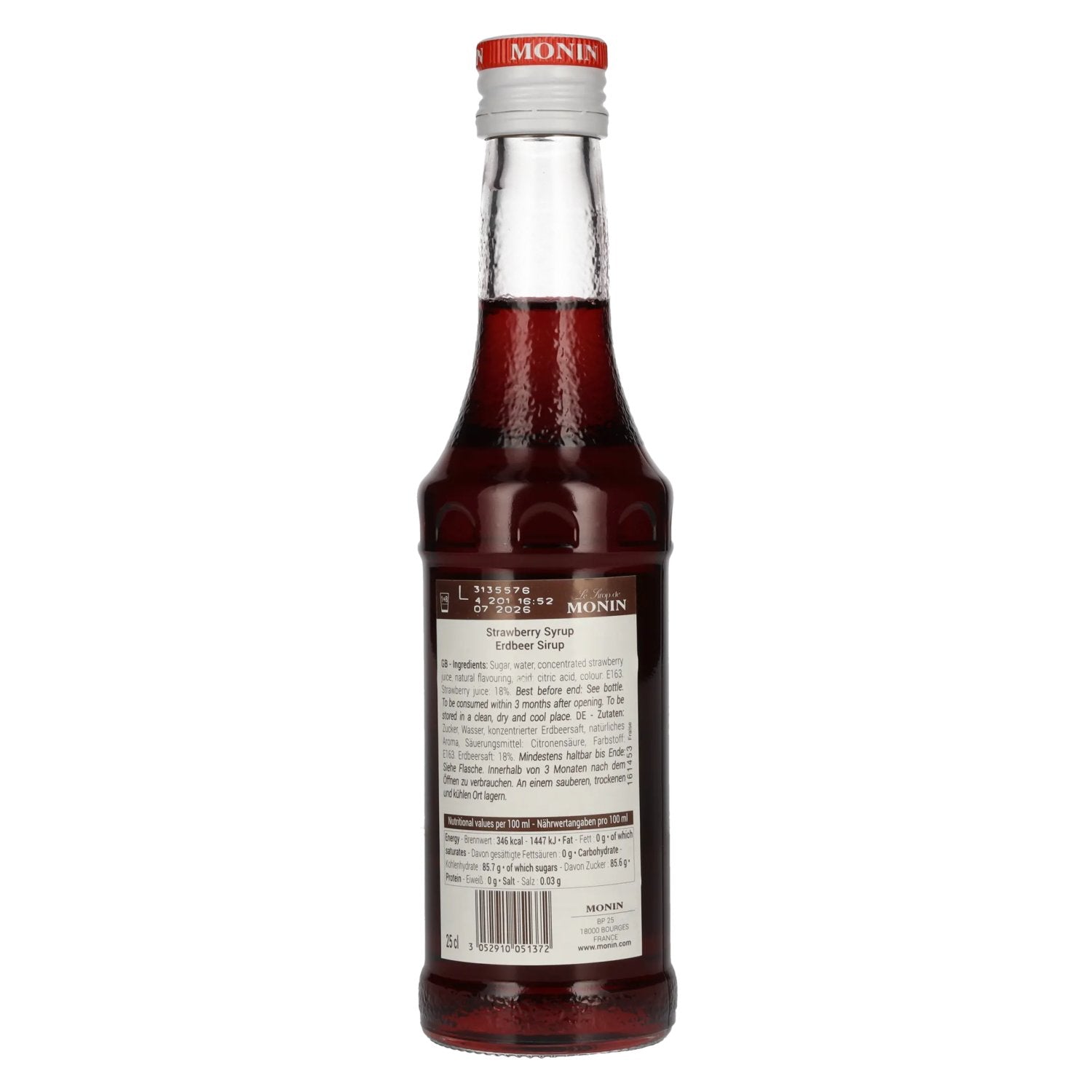 Le Sirop de Monin STRAWBERRY 0,25l
