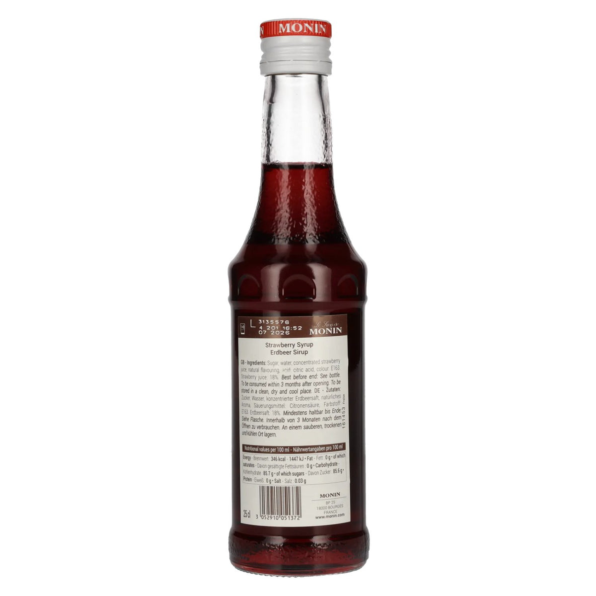 Le Sirop de Monin ERDBEERE 0,25l