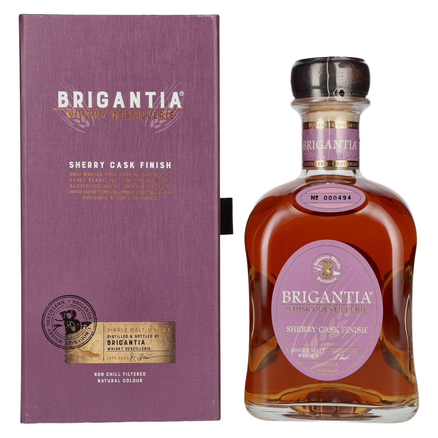 Steinhauser BRIGANTIA Single Malt Whisky SHERRY Cask Finish 46% Vol. 0,7l in Geschenkbox