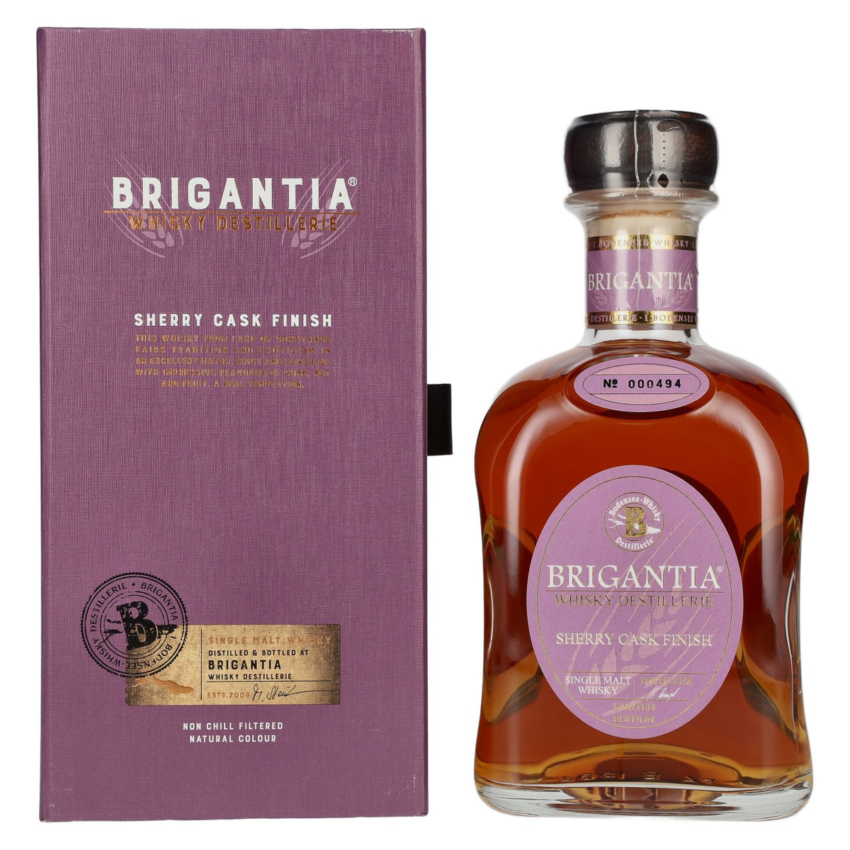 Steinhauser BRIGANTIA Single Malt Whisky, Sherry Cask Finish, 46% ABV, 0.7l, in a gift box