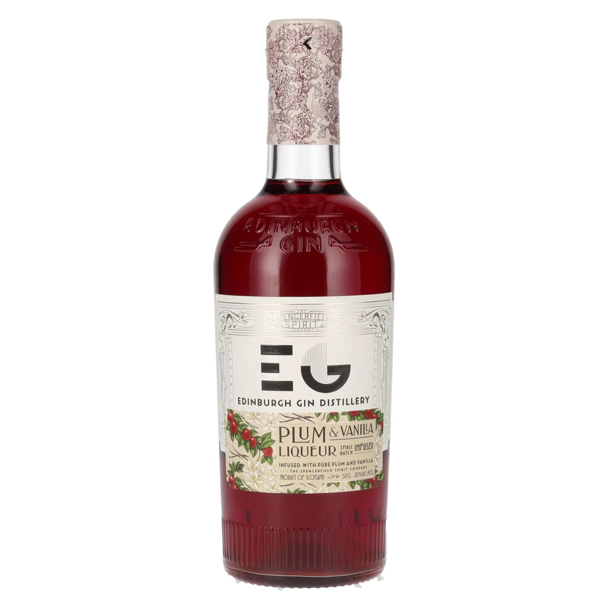 Liqueur Edinburgh Gin PLUM &amp; VANILLA, 20 % vol., 0,5 l