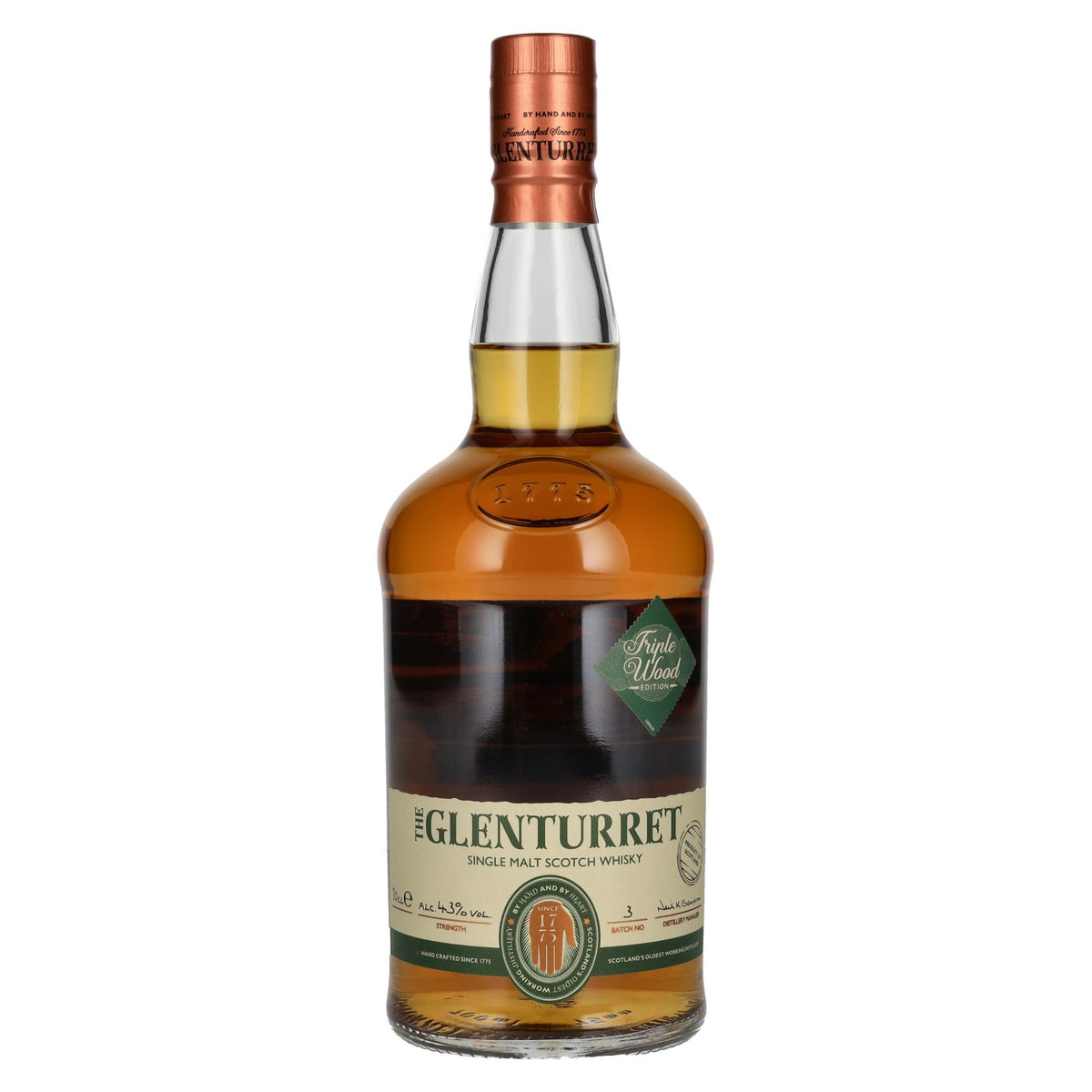 The Glenturret Triple Wood Edition, Batch No. 3, 43% vol., 0.7 l