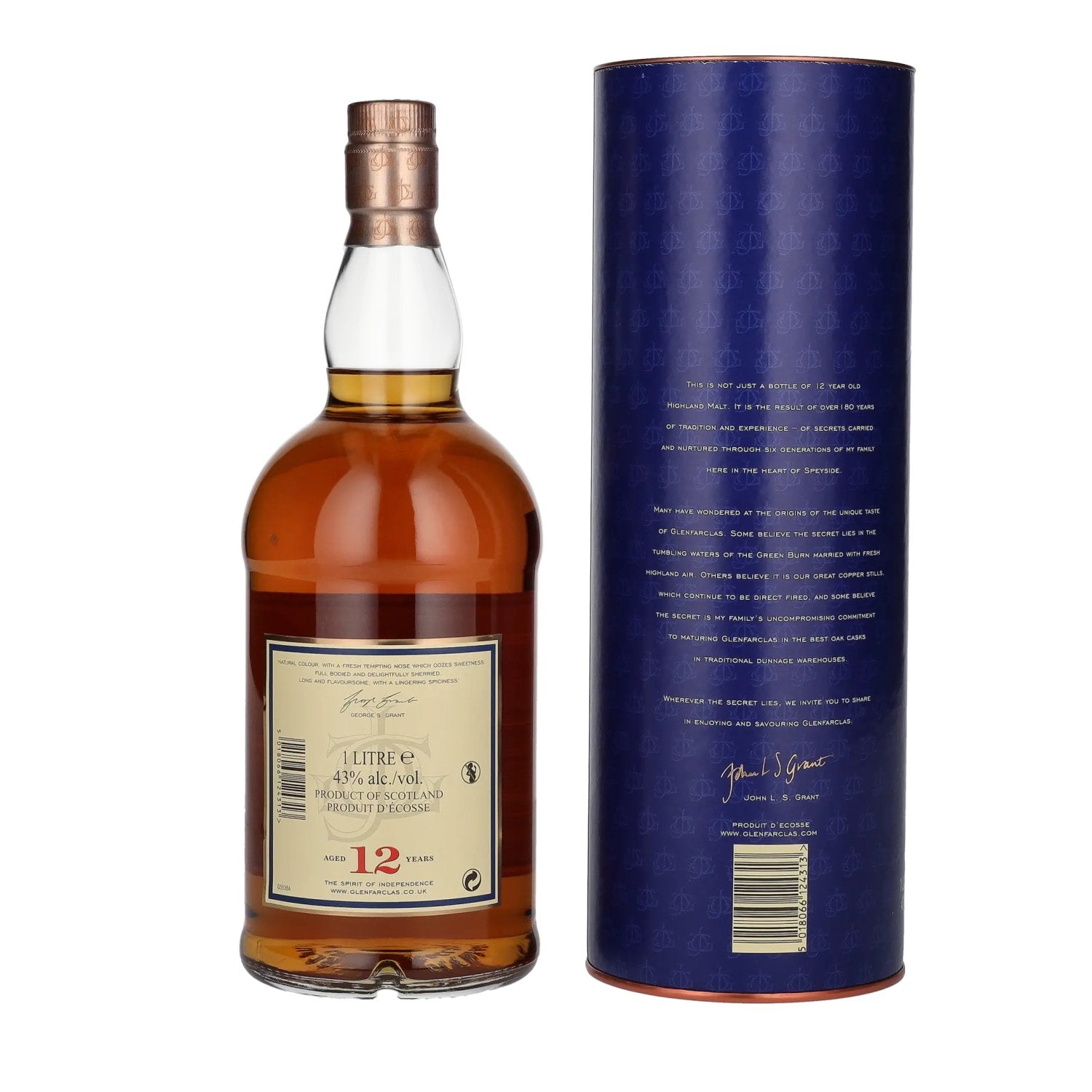 Glenfarclas 12 Years Old Highland Single Malt Scotch Whisky 43% Vol. 1l en boîte cadeau