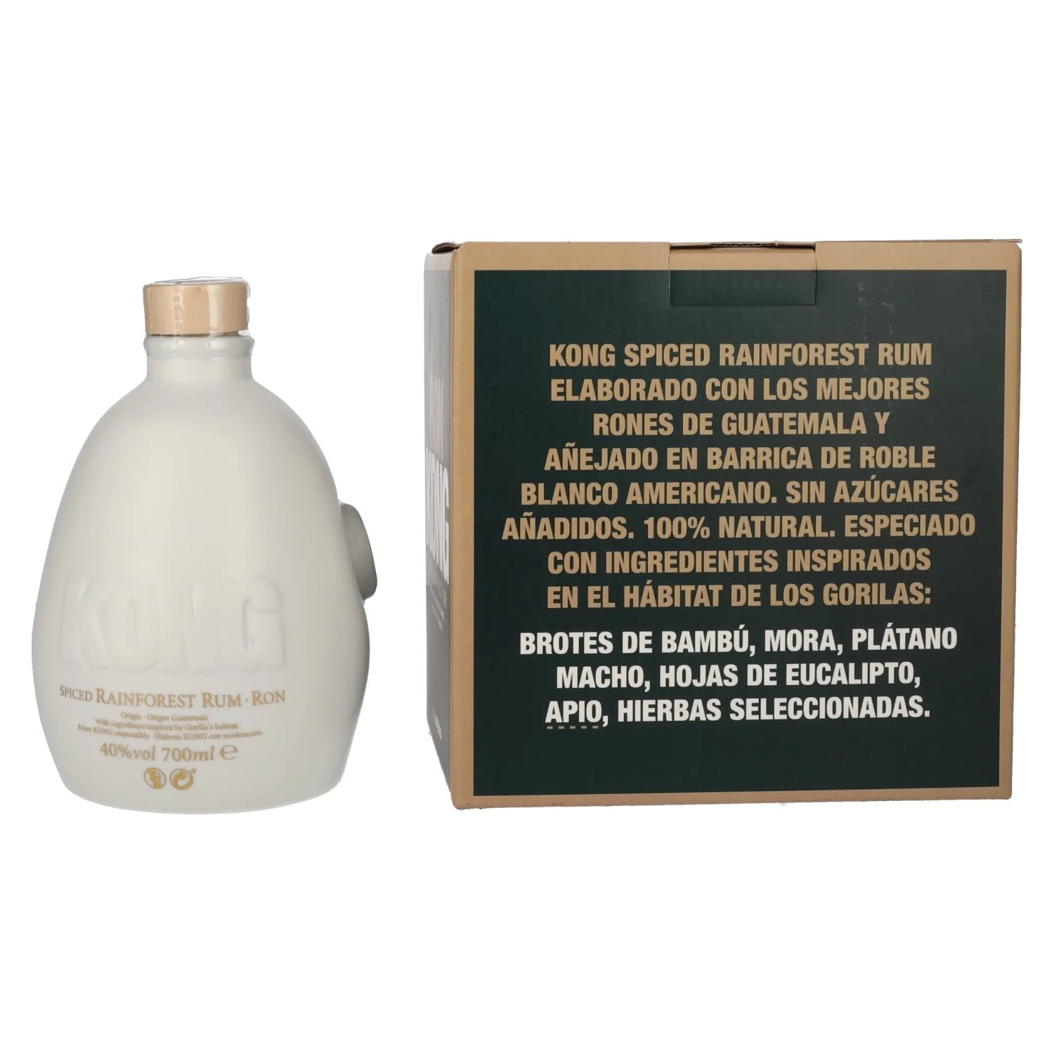 Kong Rainforest Spiced Rum White 40% vol. 0,7l en boîte cadeau