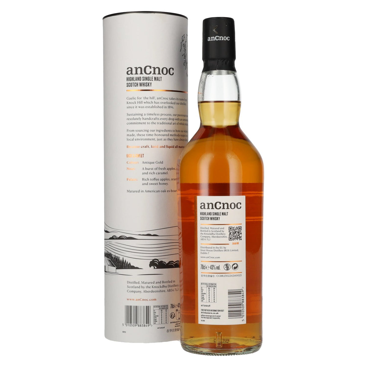 AnCnoc 16 Years Old Highland Single Malt 43% Vol. 0,7l in Geschenkbox