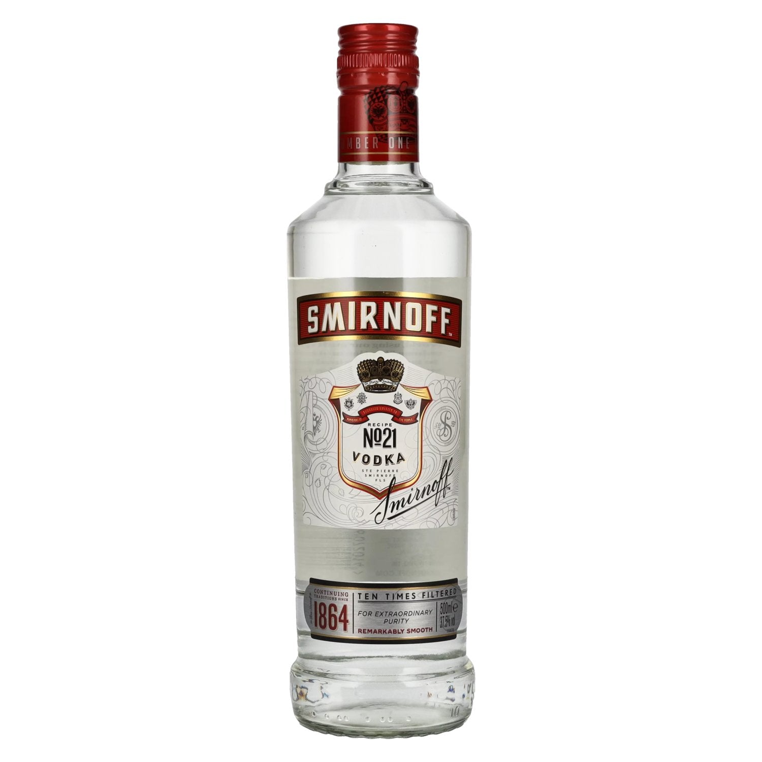 Smirnoff No. 21 Vodka 37.5% ABV 0.5l