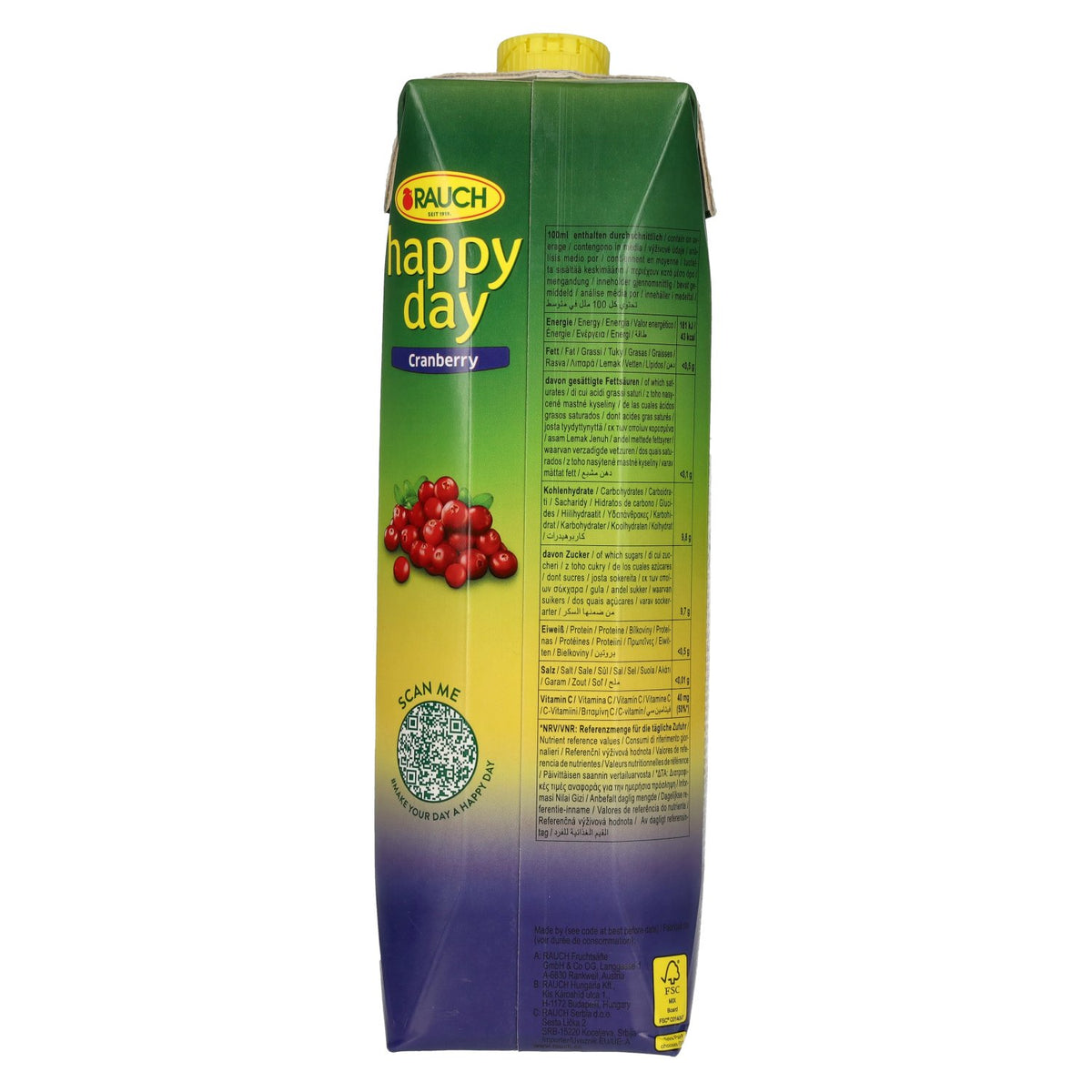 Happy Day Cranberry 1 l