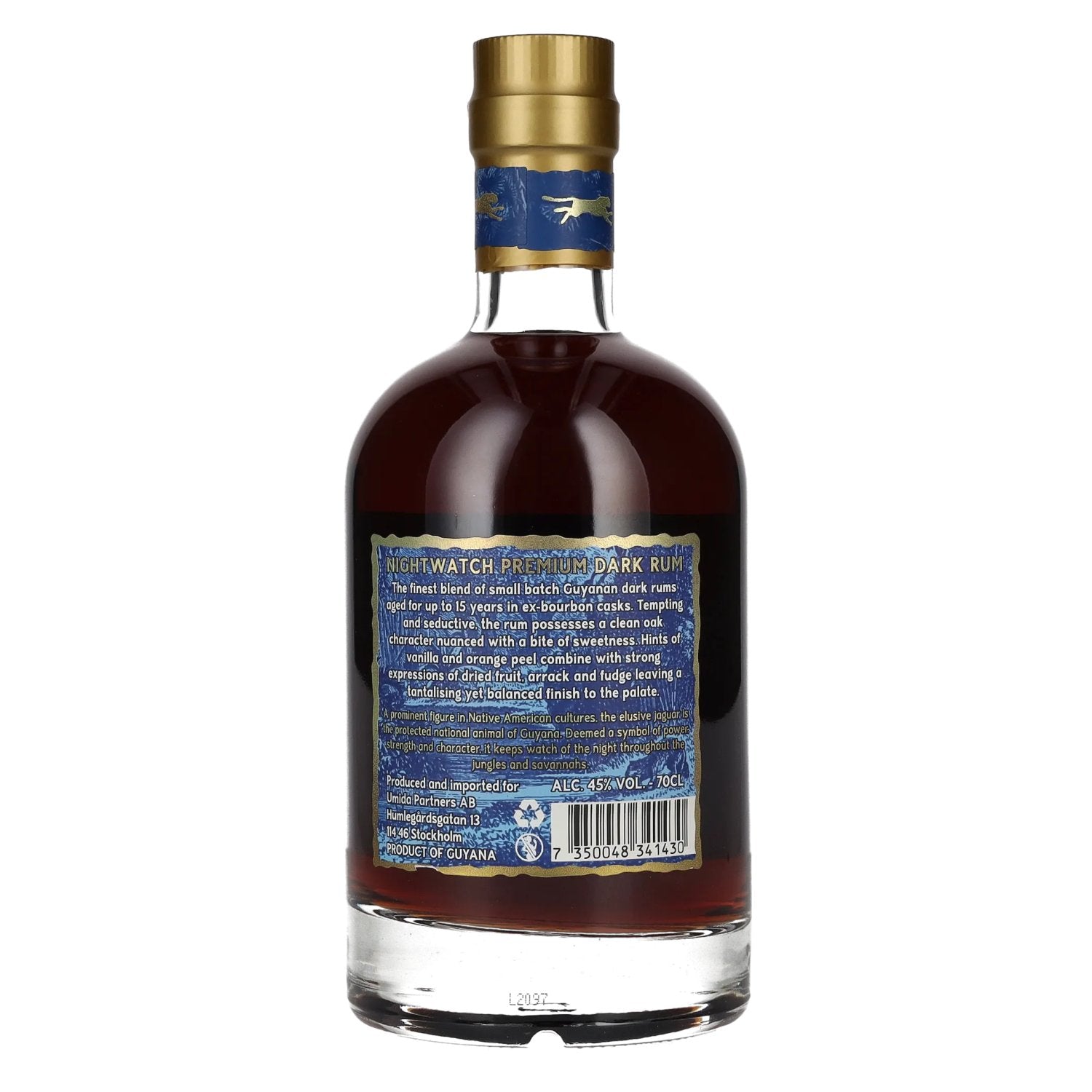 Night Watch Premium Dark Rum 45% Vol. 0,7l