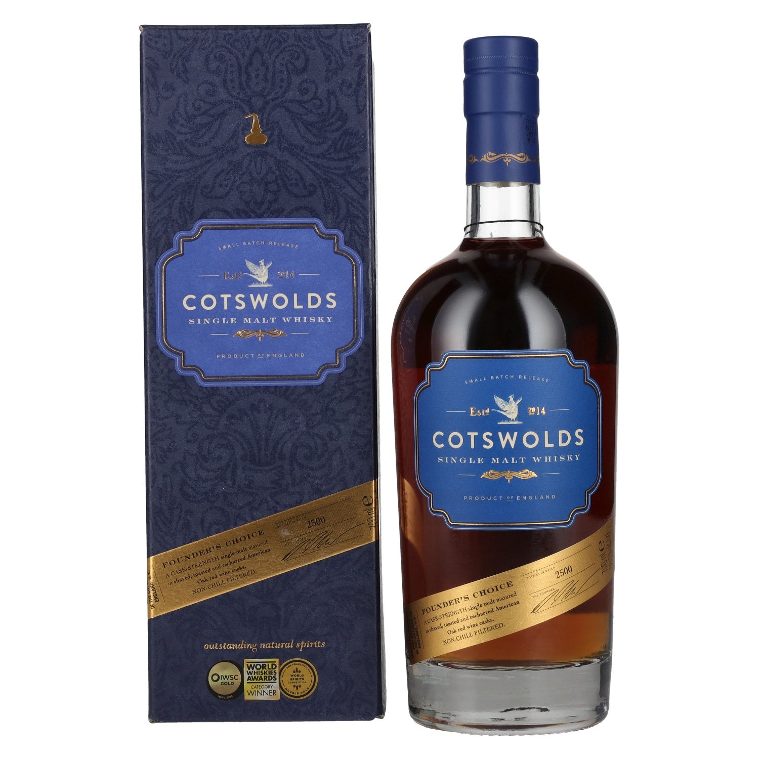 Cotswolds FOUNDER'S CHOICE Single Malt Whisky 59,1% Vol. 0,7l in geschenkverpakking