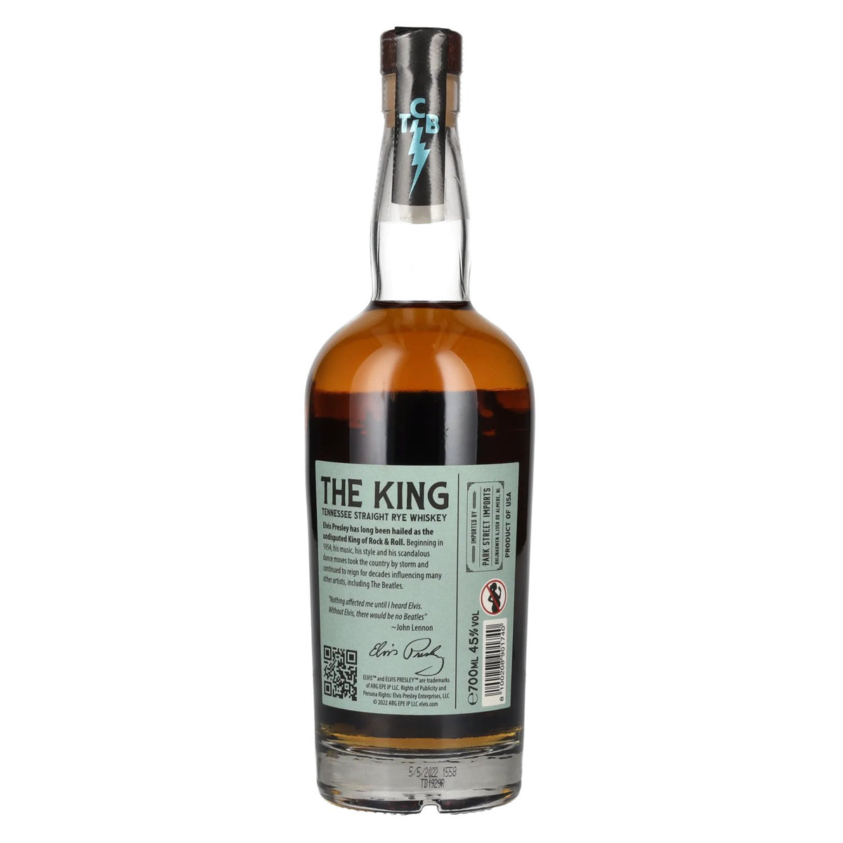 Elvis THE KING Straight RYE Whiskey 45% vol. 0.7 l