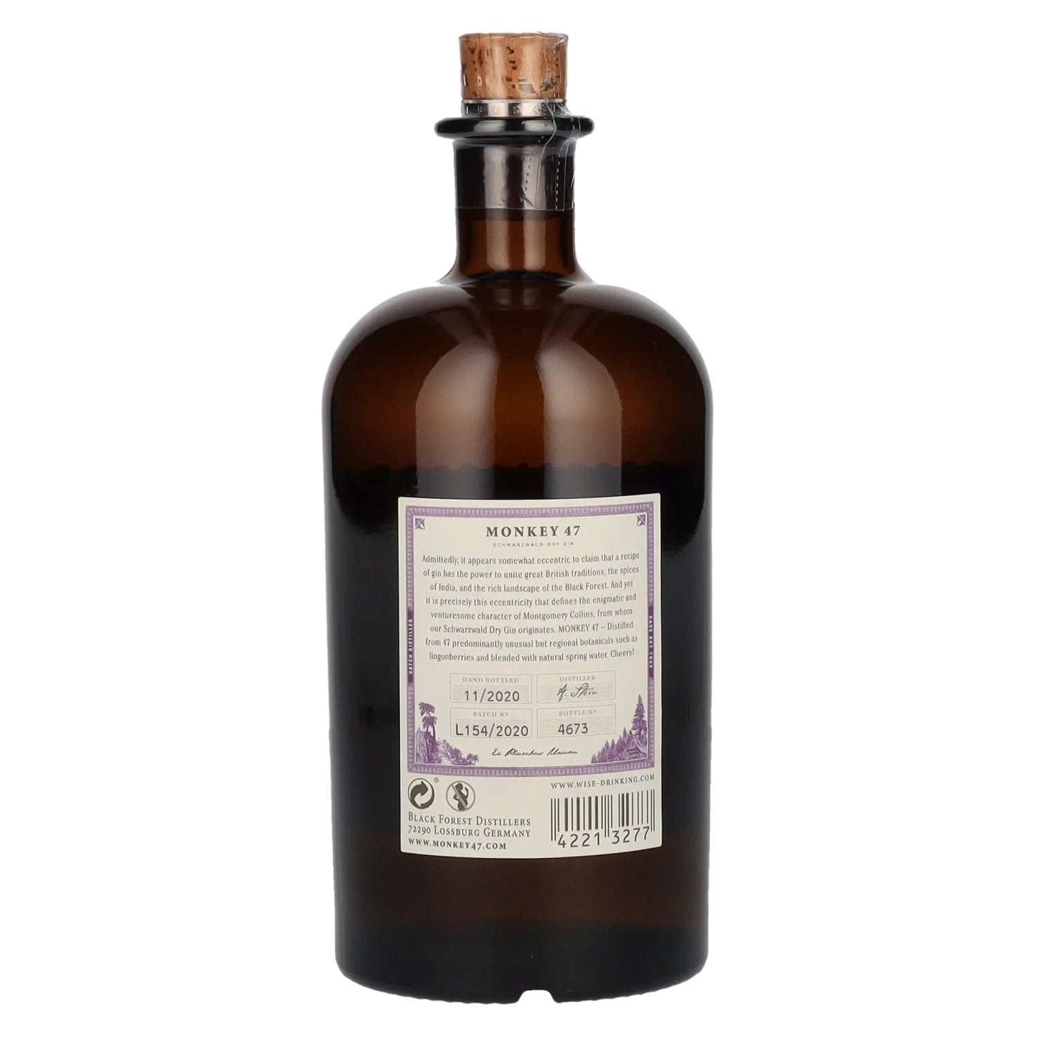 Monkey 47 Schwarzwald Dry Gin 47% vol. 0,5 l