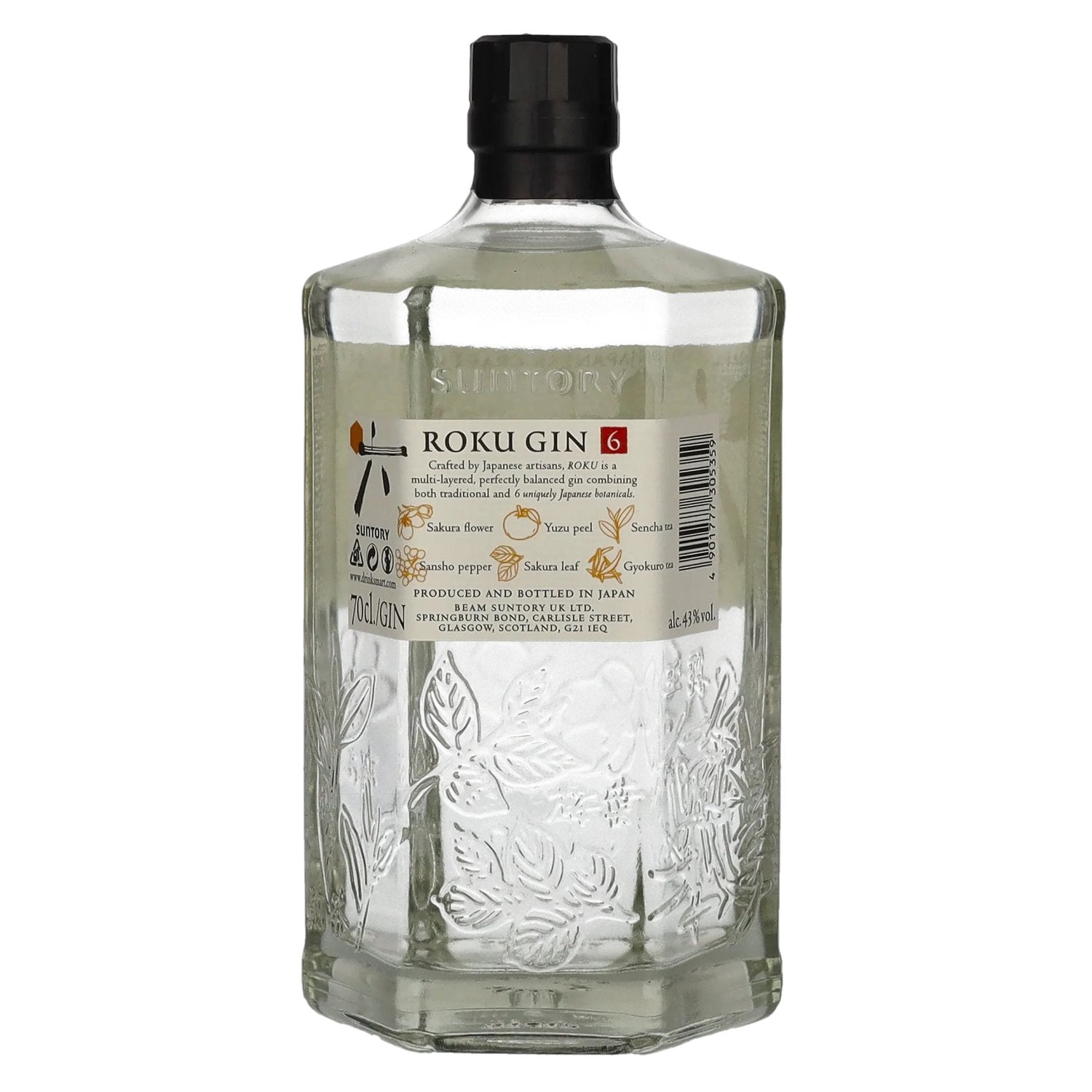 Roku Gin The Japanese Craft Gin 43% Vol. 0,7l