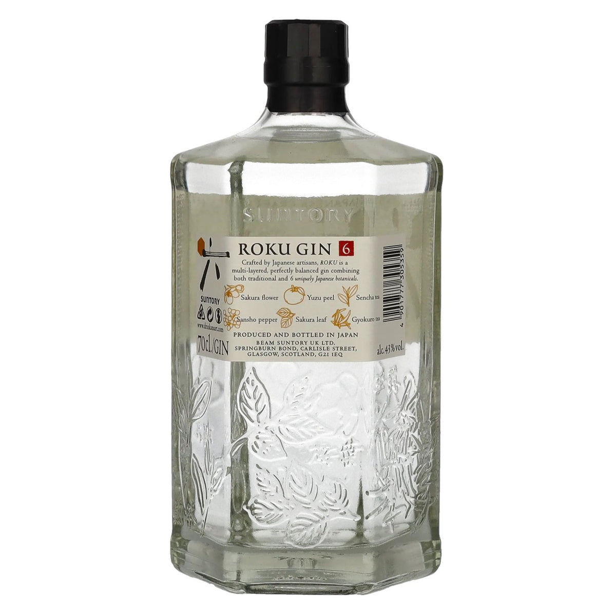 Roku Gin: The Japanese Craft Gin, 43% ABV, 0.7 litres
