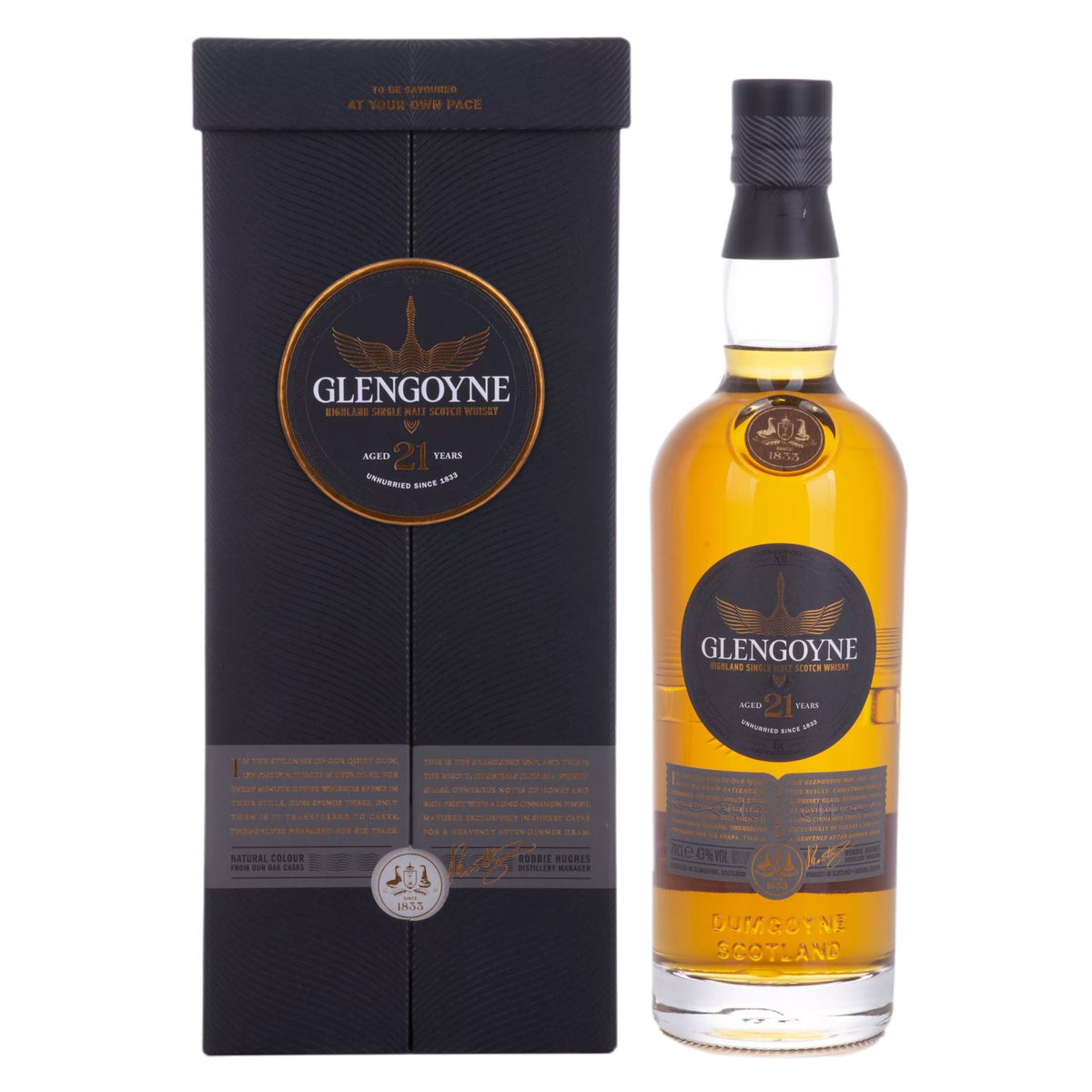 Glengoyne 21 Years Old Highland Single Malt Scotch Whisky 43% vol. 0,7 l in geschenkverpakking