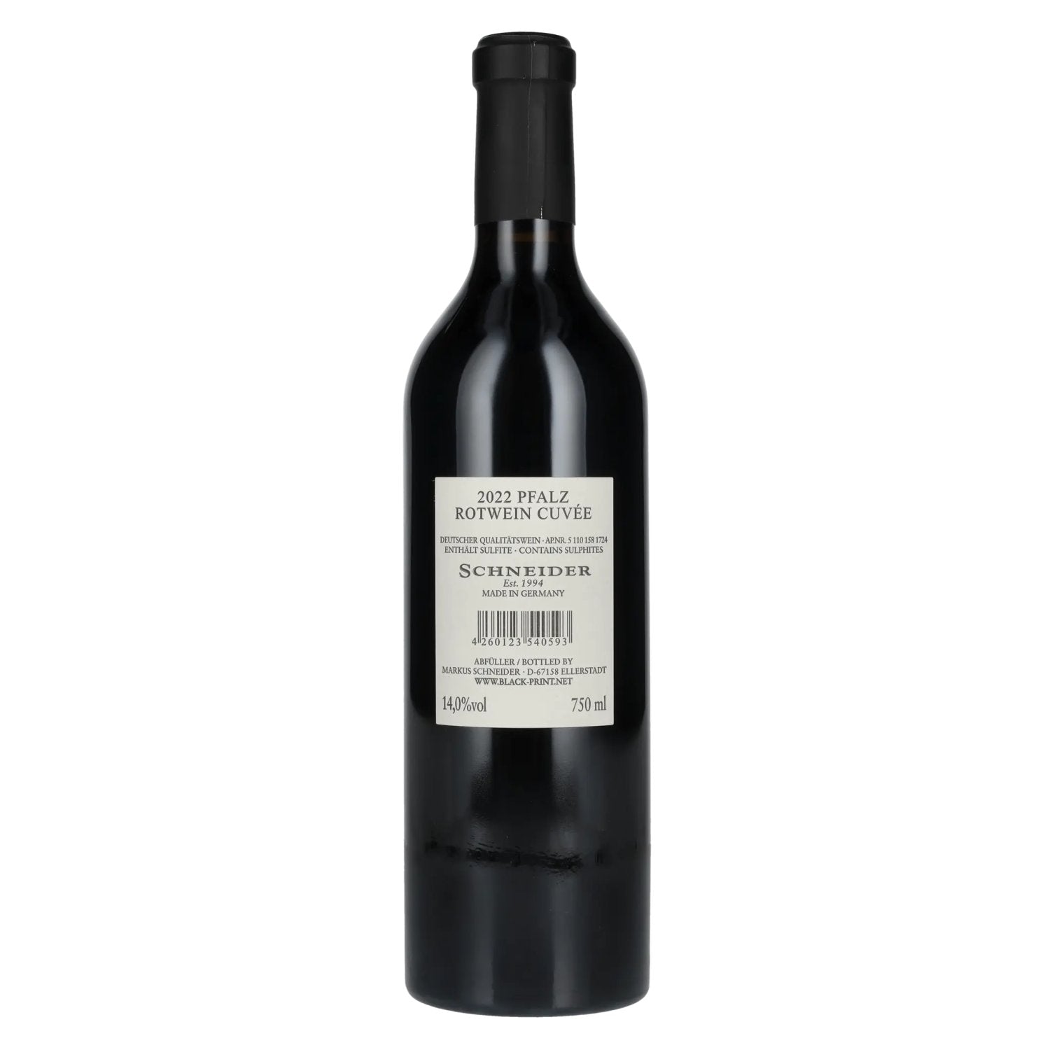 Schneider Black Print 2022 14% vol. 0,75l