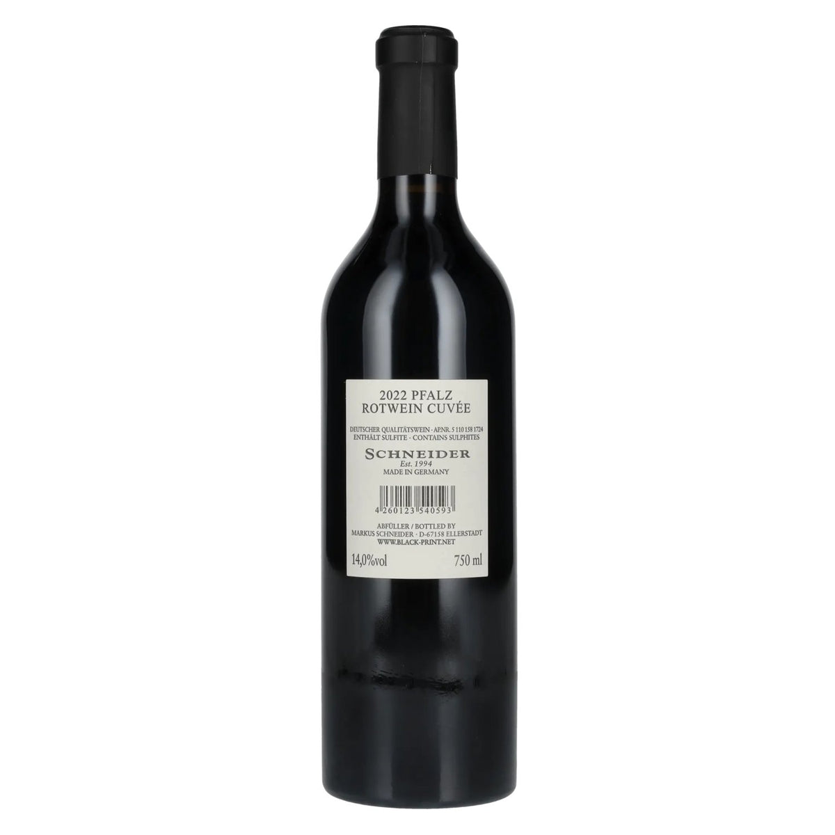 Schneider Black Print 2022 14% Vol. 0,75l