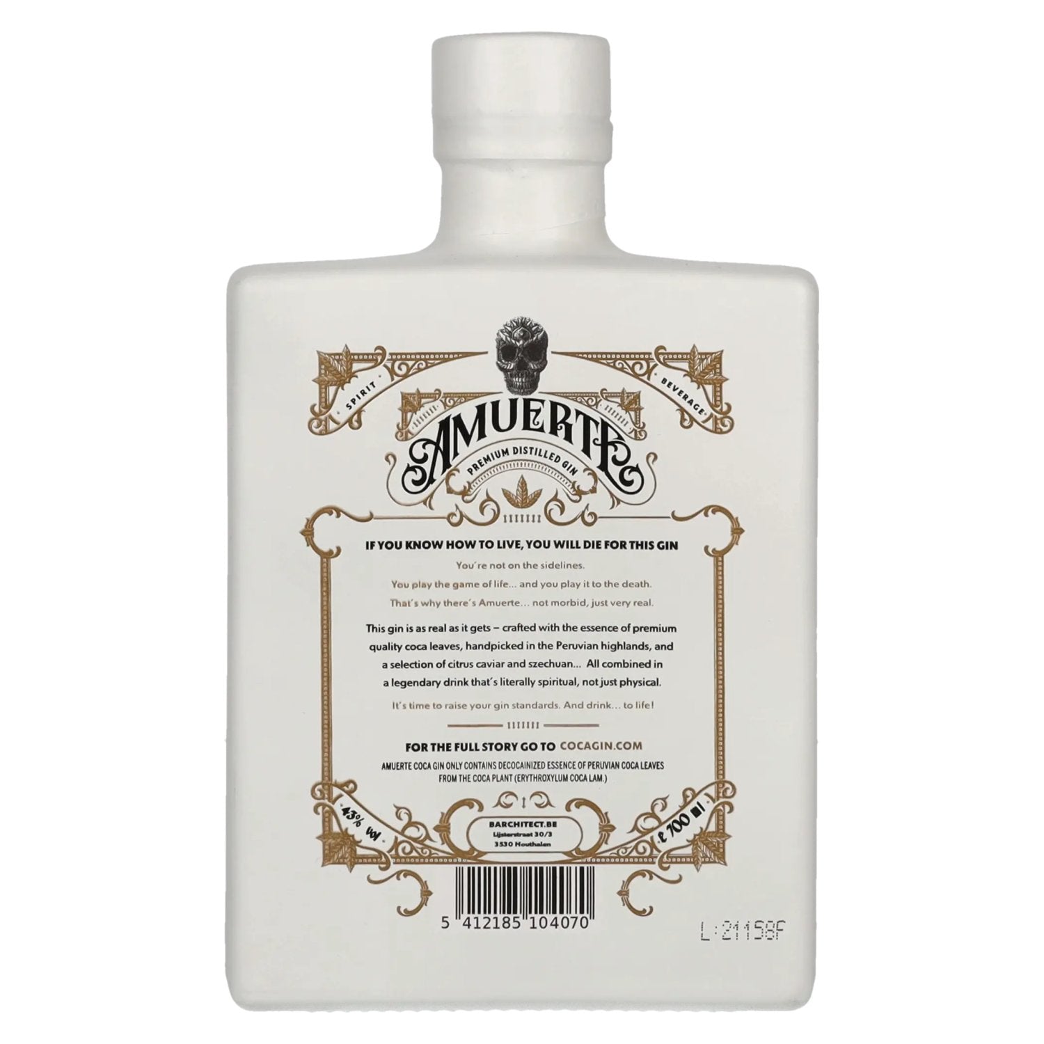 Amuerte COCA GIN - Witte Editie 43% Vol. 0,7l