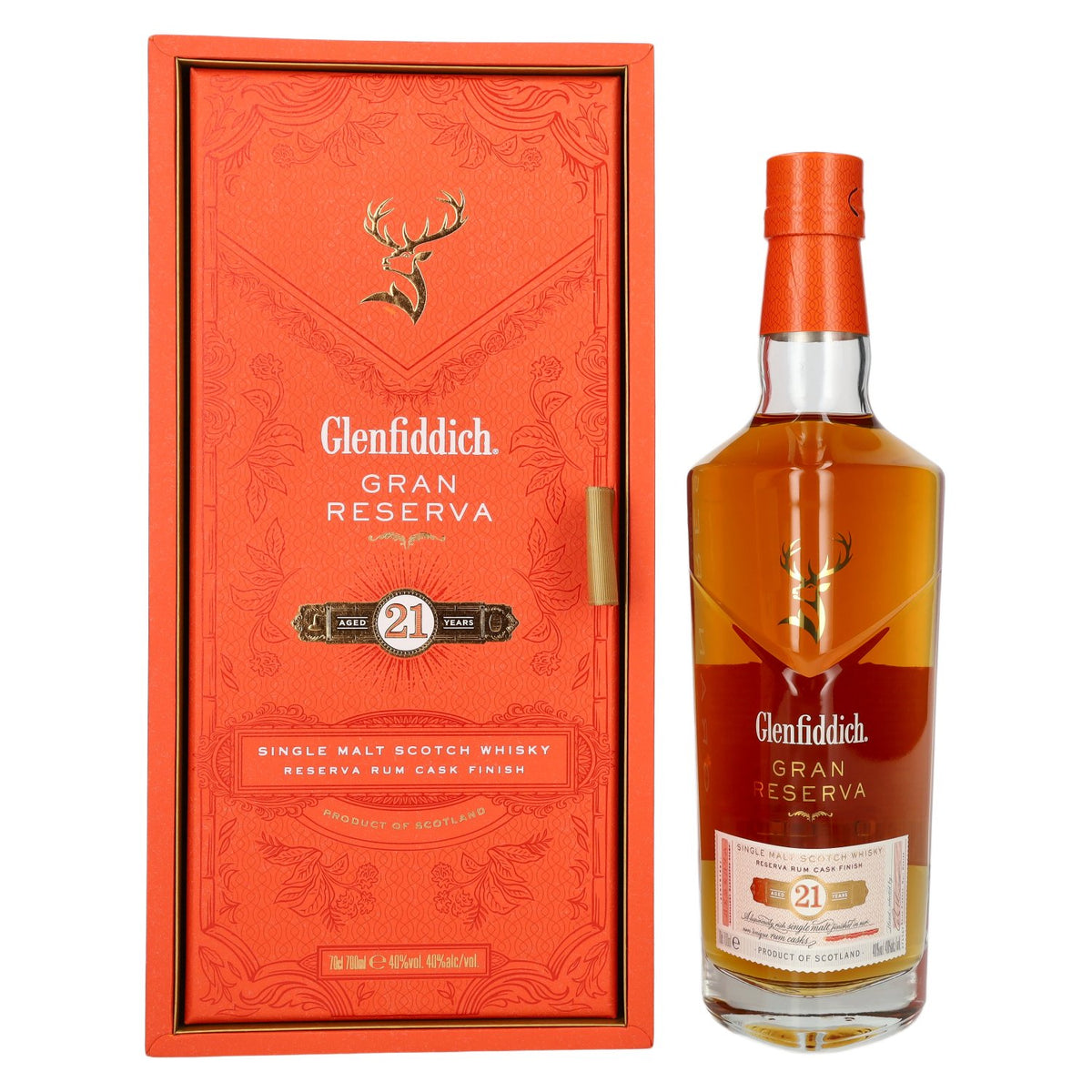 Glenfiddich 21 Years Old GRAN RESERVA Rum Cask Finish 40% Vol. 0,7l in Geschenkbox