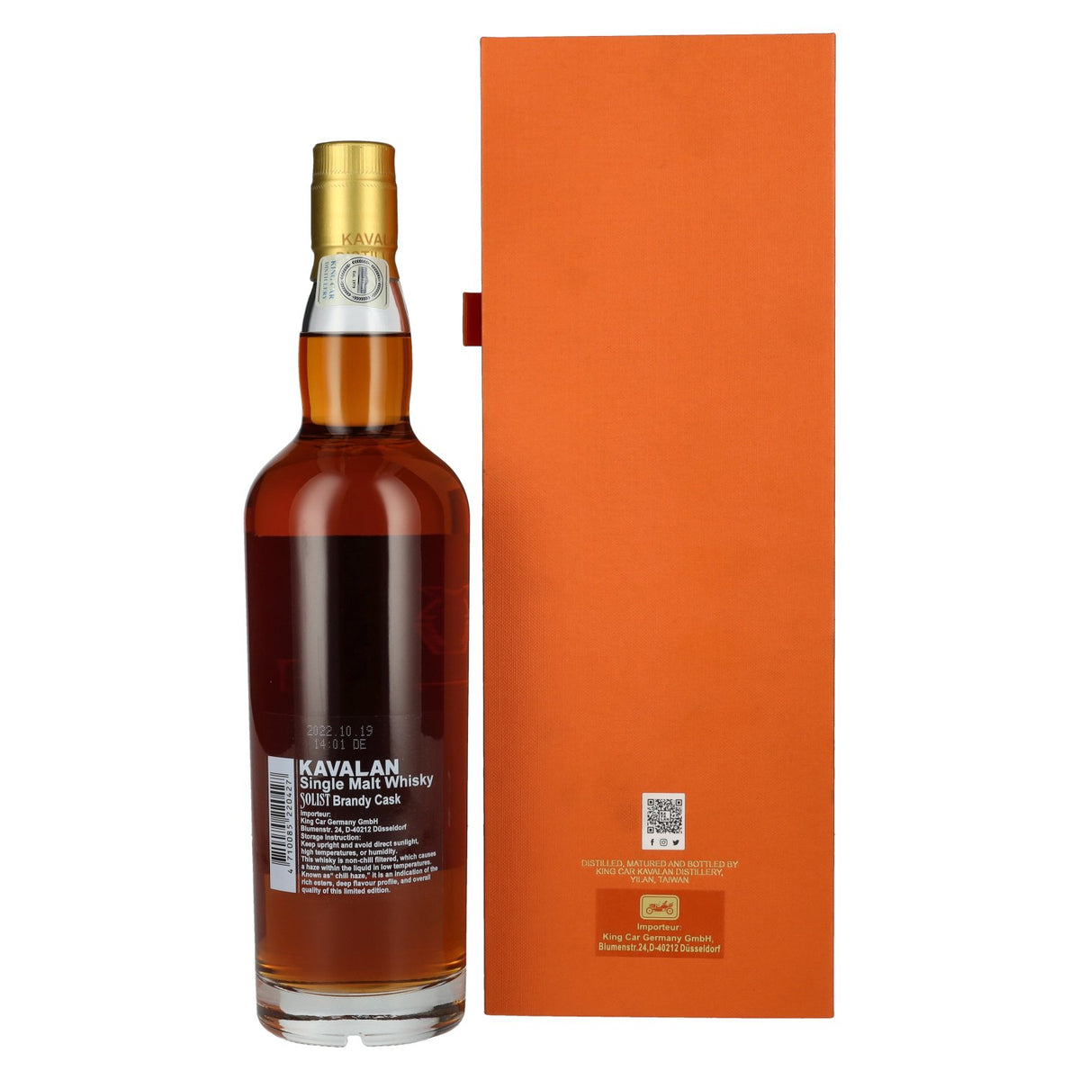 Kavalan SOLIST Brandy Cask 56,3% vol. 0,7 l in geschenkverpakking
