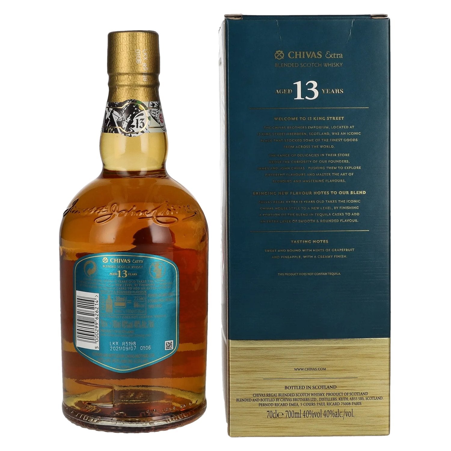 Chivas Regal EXTRA 13 Years Old TEQUILA CASK Finish 40% Vol. 0,7l in gift box